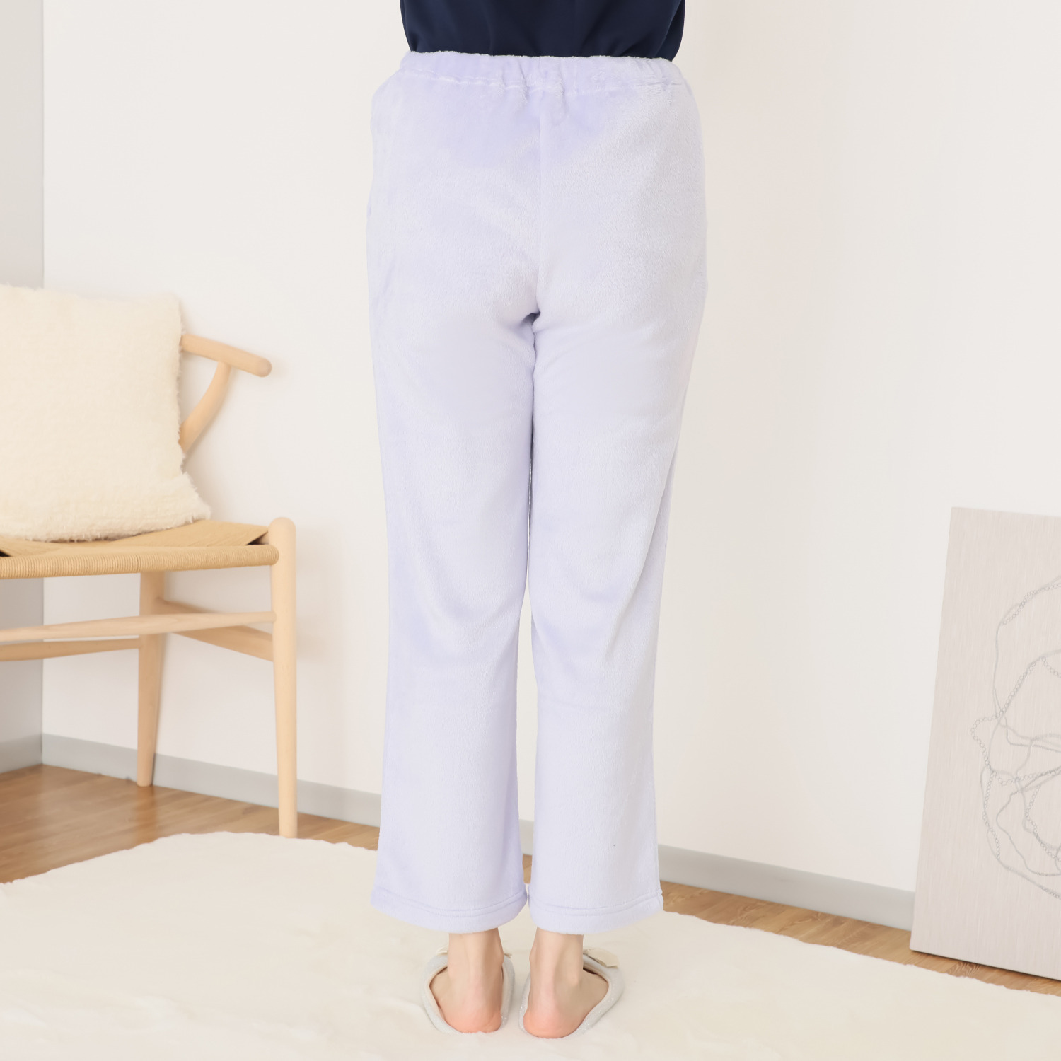 ラデリア あったかカーデ付 肌側コットンのトップス＆ パンツ ルームウェア３点セット