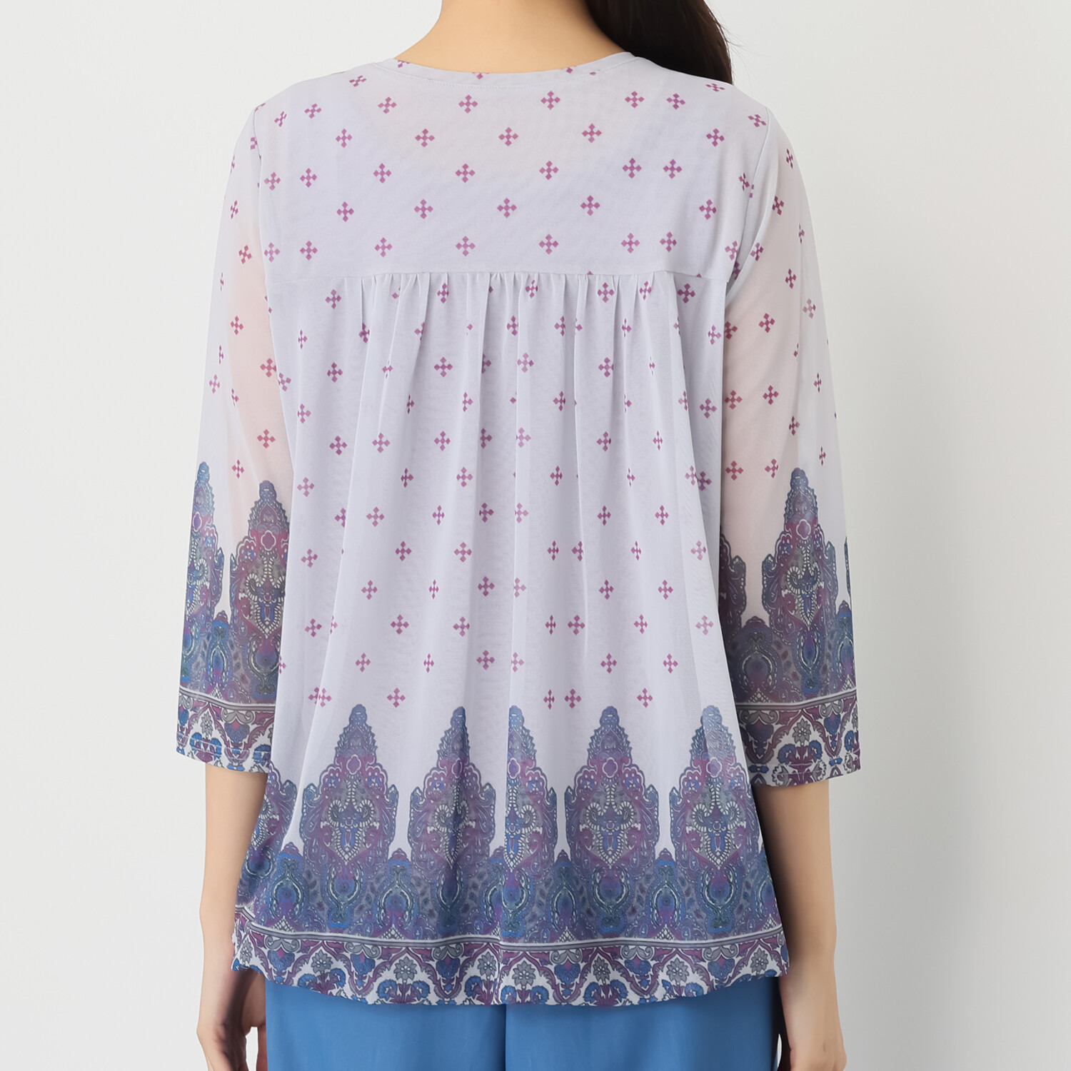 ダジュール 幾何学プリント バルーンチュニック