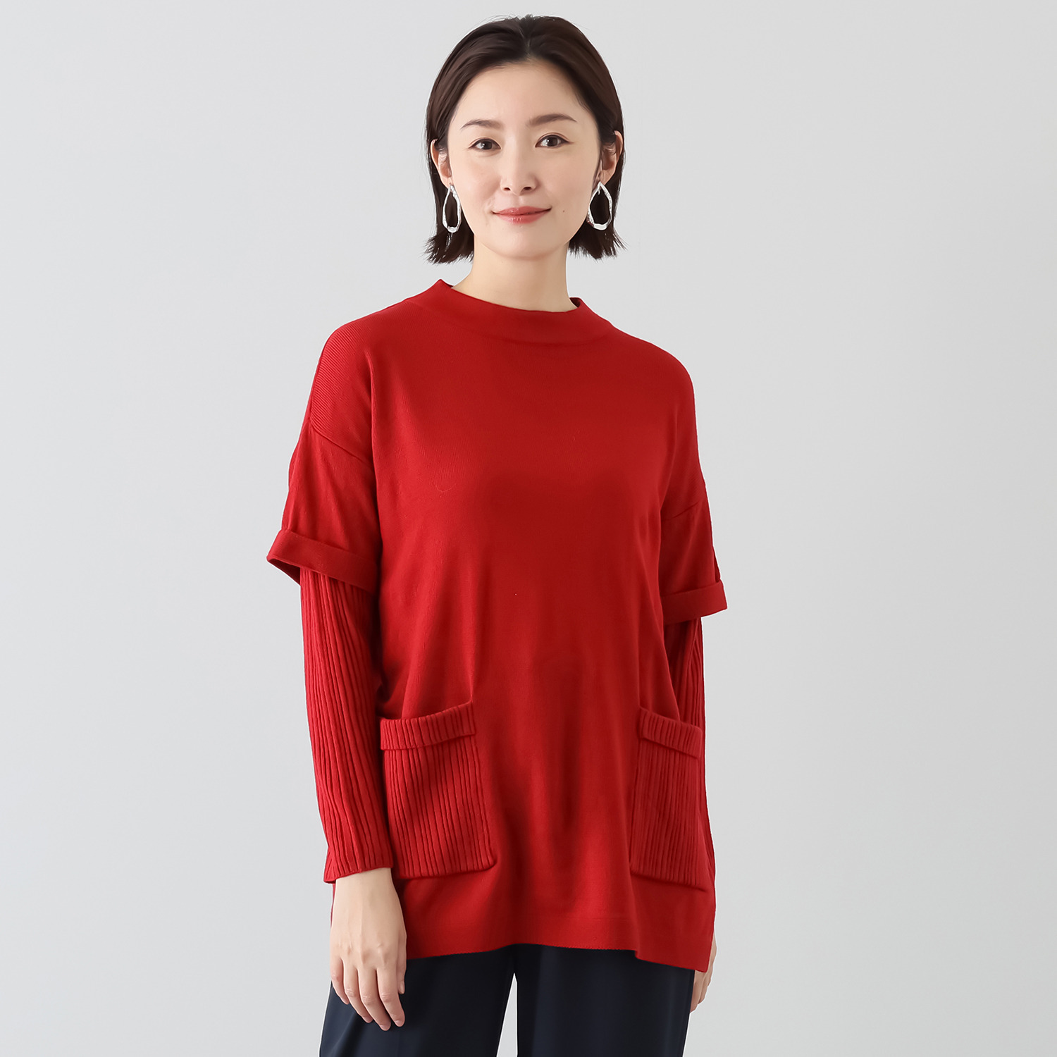 マチュート 日常に寄り添う 大人の着映え 華やかニットチュニック