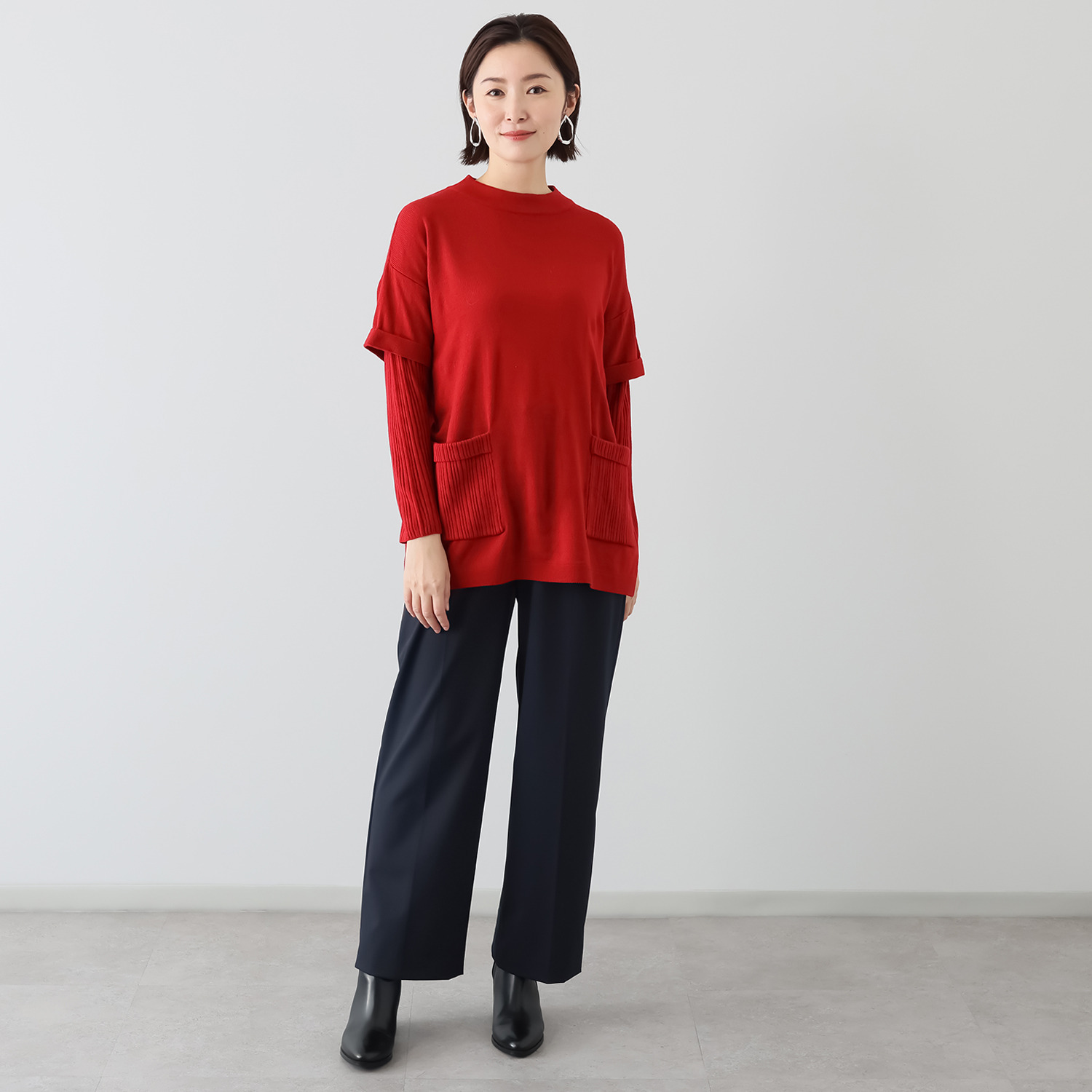 マチュート 日常に寄り添う 大人の着映え 華やかニットチュニック