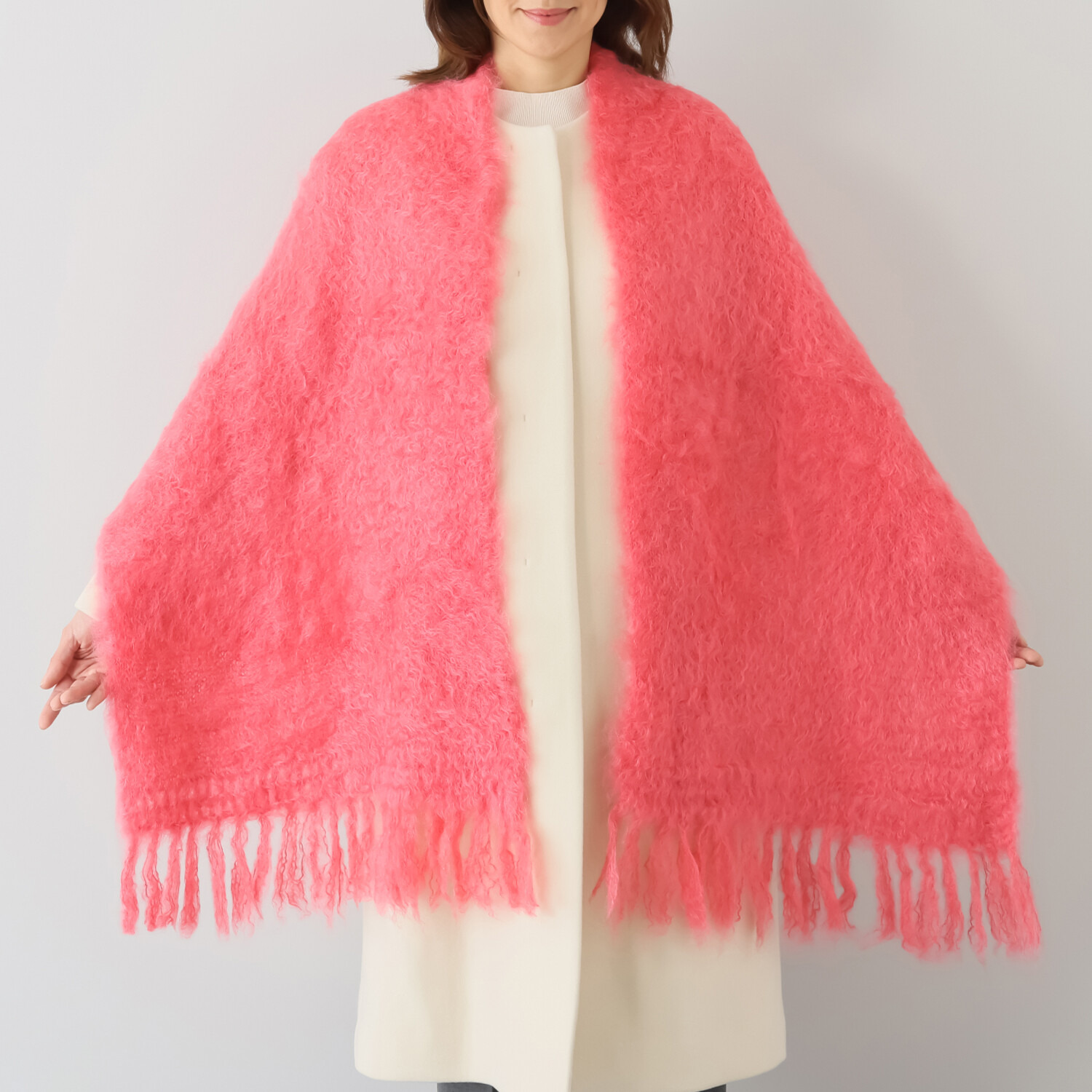 アデルズ　モヘヤ 南アフリカ製 キッドモヘヤ混 ふわふわエアリーストール