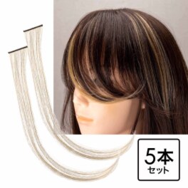 ぺスカ ビューティーサロン発 ポイントウィッグ “チャチャ”専用 メッシュ用エクステ ５本セット