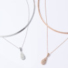 エービーステン ステンレス フェミニンチョーカー＆ ロングペンダント＆ マグネットアジャスター セット