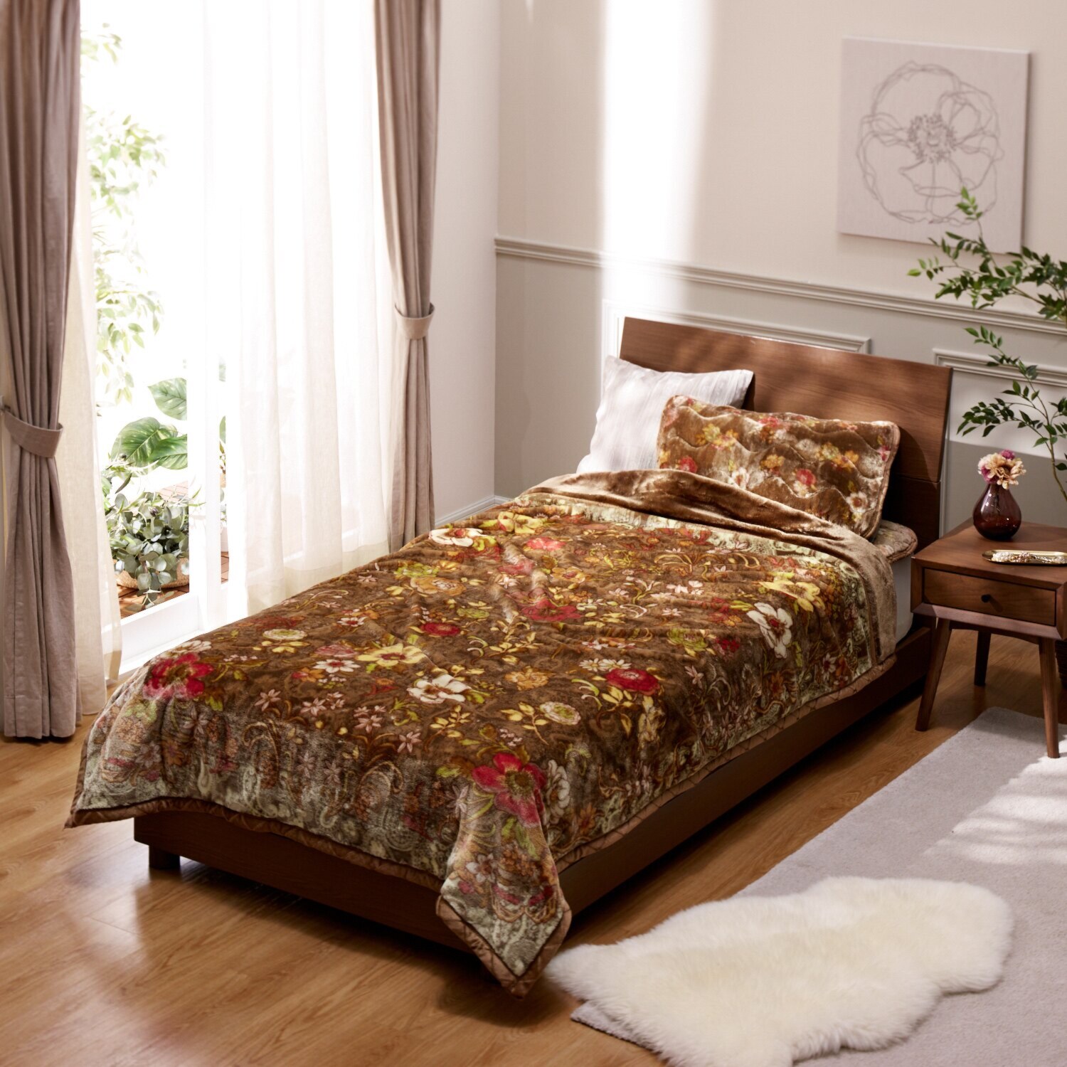 モリリン 凄暖 アルミ蒸着蓄熱シート入り ふっくらやわらか贅沢毛布 ＜シングル＞