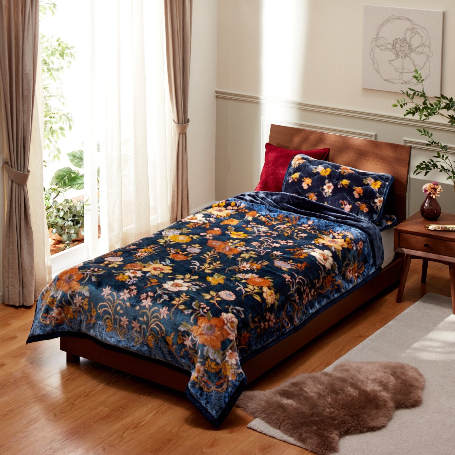 モリリン 凄暖 アルミ蒸着蓄熱シート入り ふっくらやわらか贅沢毛布 ＜シングル＞