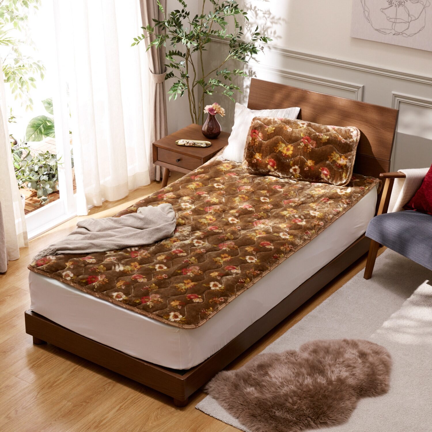 モリリン 凄暖 アルミ蒸着蓄熱シート入り ふっくらやわらか 贅沢敷きパッド ＜シングル＞