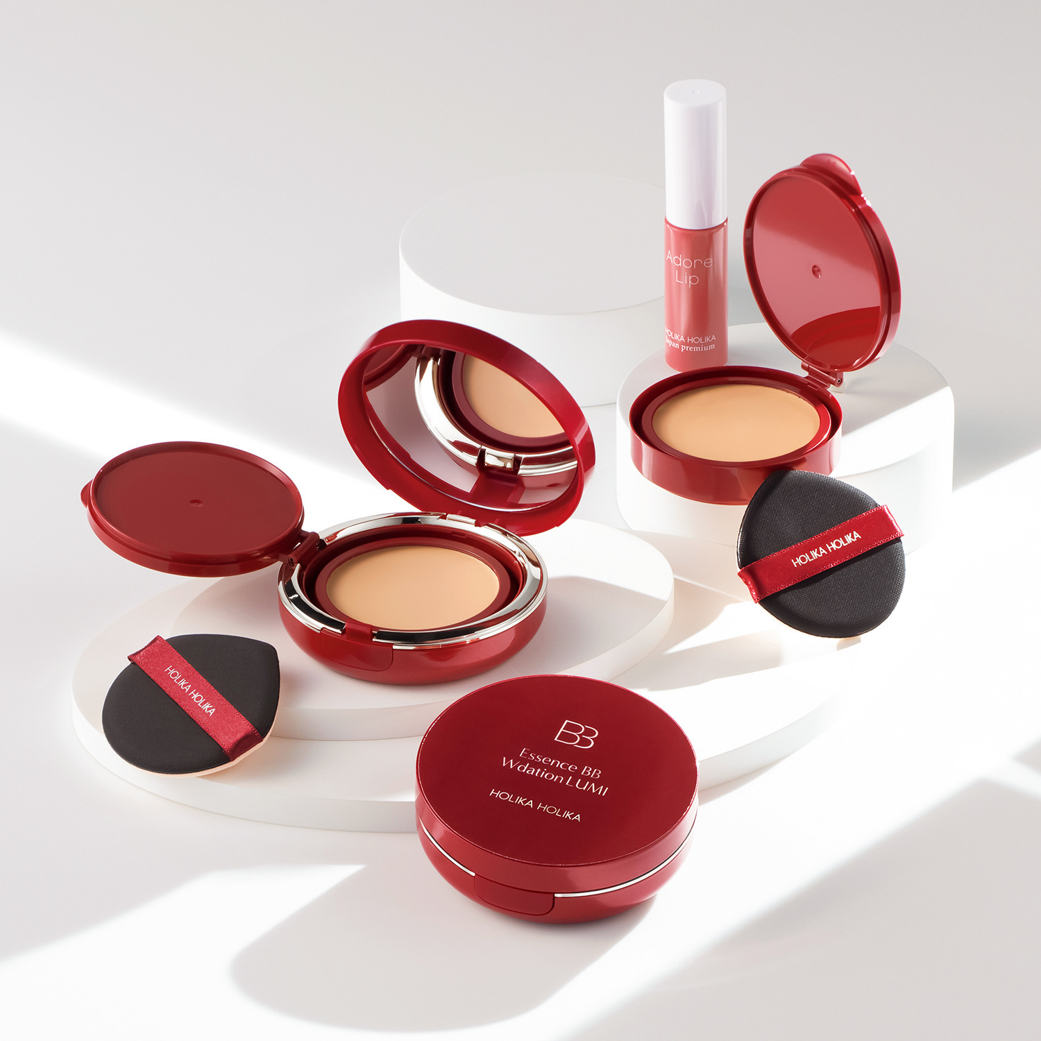 ホリカホリカ １品１０機能！ 柔らかで艶やかな生肌感 新時代のツヤ肌を演出 新エッセンスＢＢ Ｗデーションルミ デビュー３個分特別セット