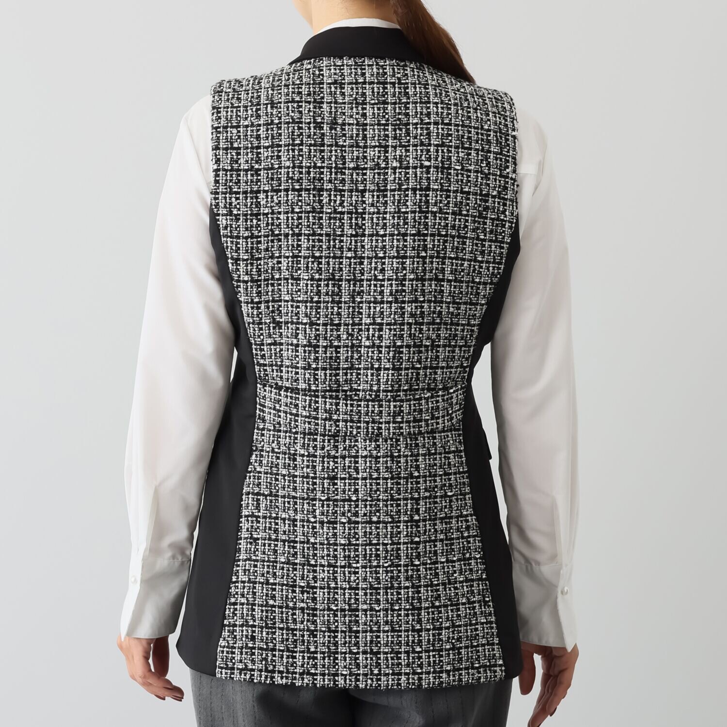 アンブリエ ラメツイード ジレジャケット