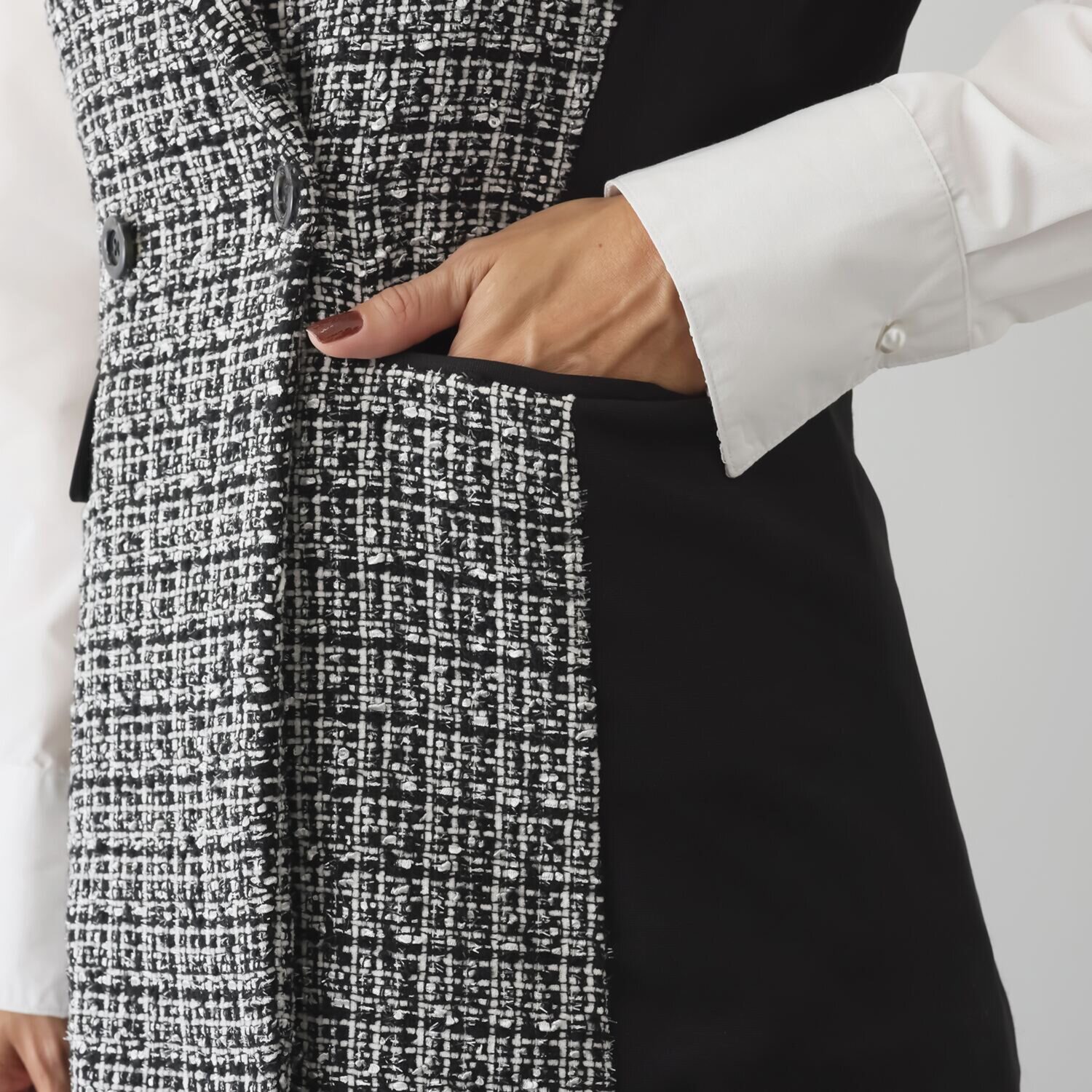 アンブリエ ラメツイード ジレジャケット