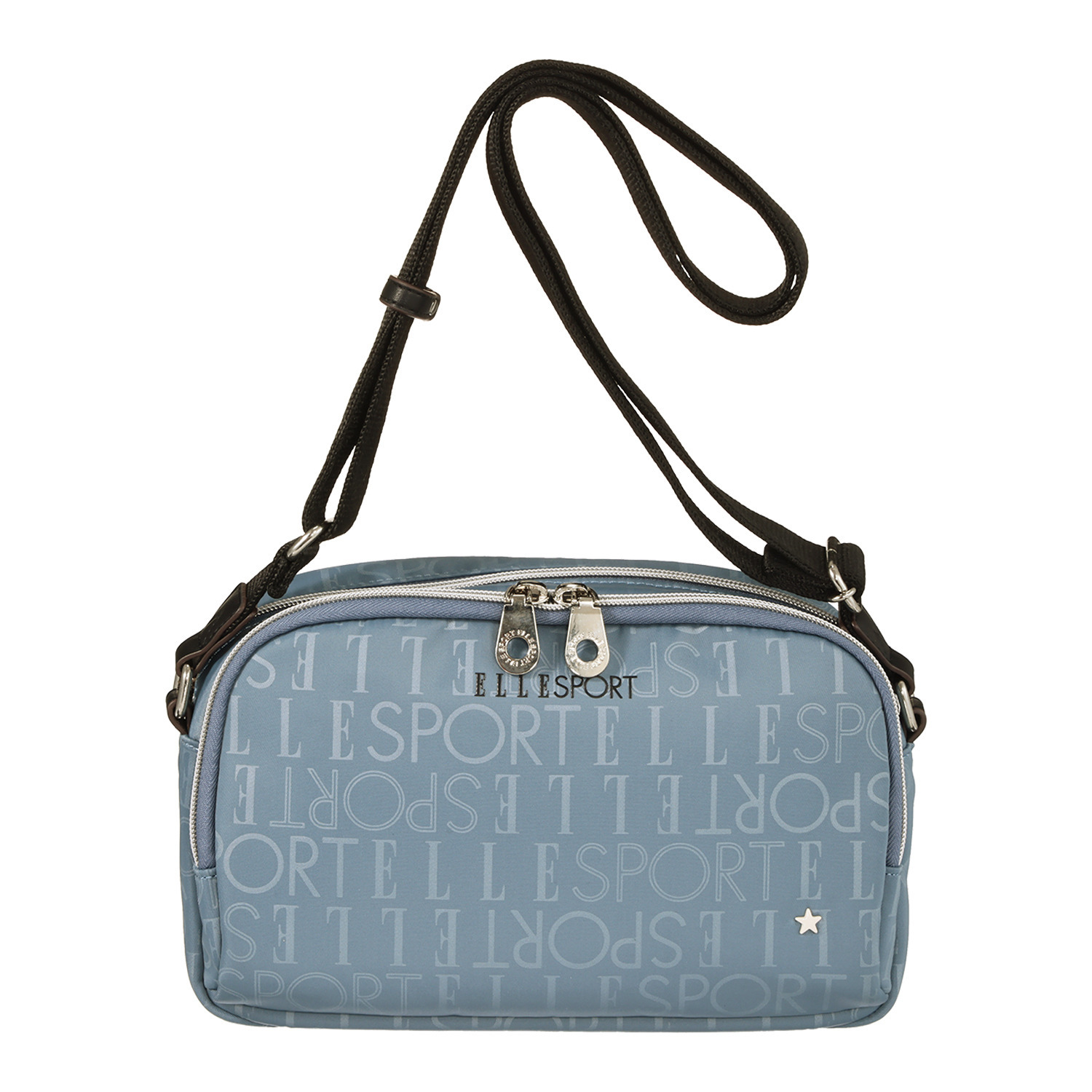 ＥＬＬＥ　ＳＰＯＲＴ 軽量　はっ水 ヒートエンボスナイロン ボックスショルダーバッグ