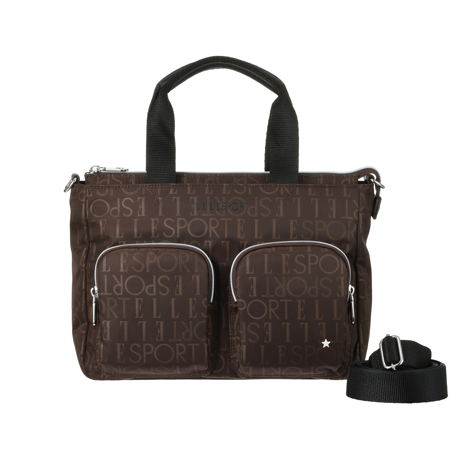 ＥＬＬＥ　ＳＰＯＲＴ 軽量　はっ水 ヒートエンボスナイロン ２ウェイトートバッグ