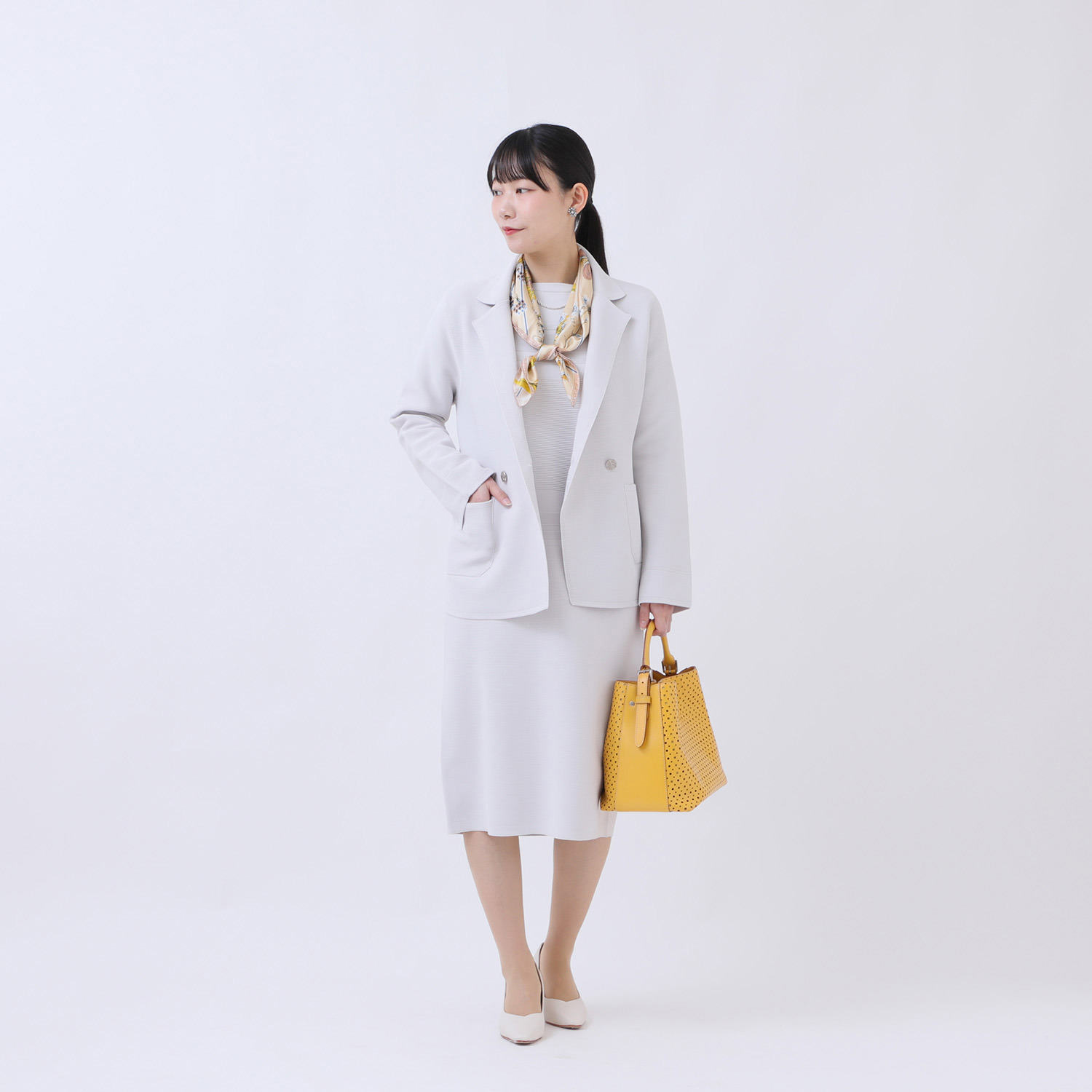 マルティジャーニ 日本製　匠の技 立体編 軽量ストレッチ ダブルジャケット