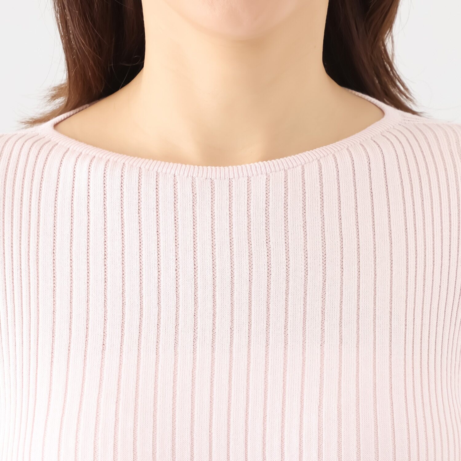 マルティジャーニ 日本製 匠の技　立体編 コットンシルク ランダムリブプルオーバー