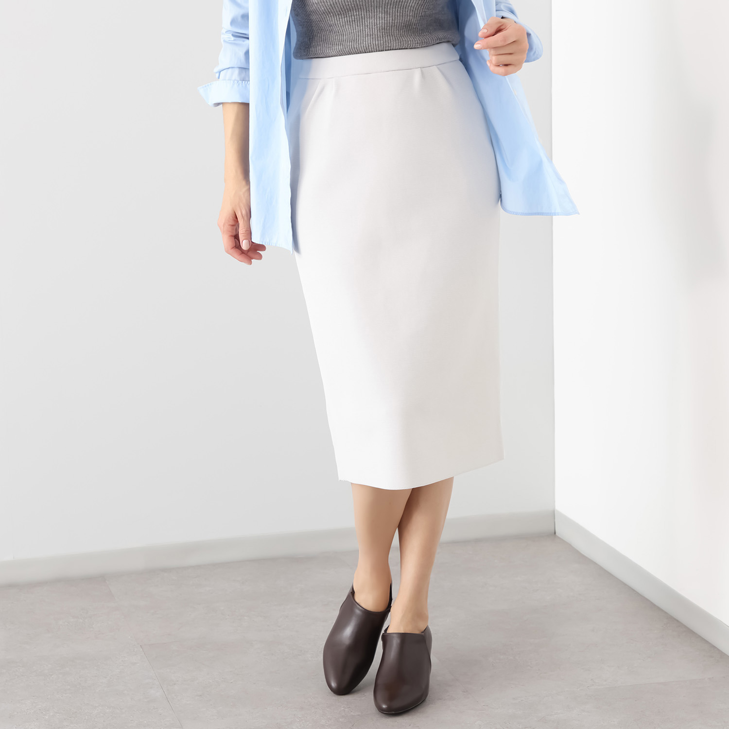 マルティジャーニ 日本製　匠の技 立体編 軽量ストレッチ スカート