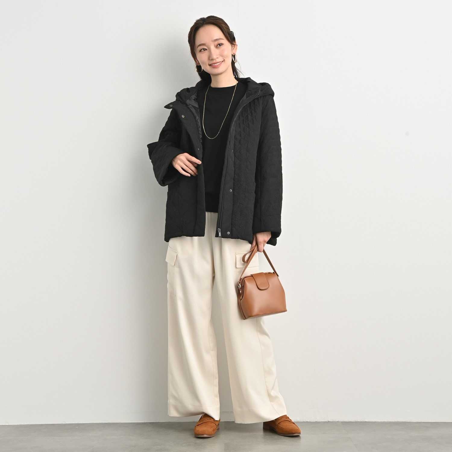 元町ゼラール なめらか＆きれい見え ハイゲージで編み立てた ふんわりスリーブ プルオーバー