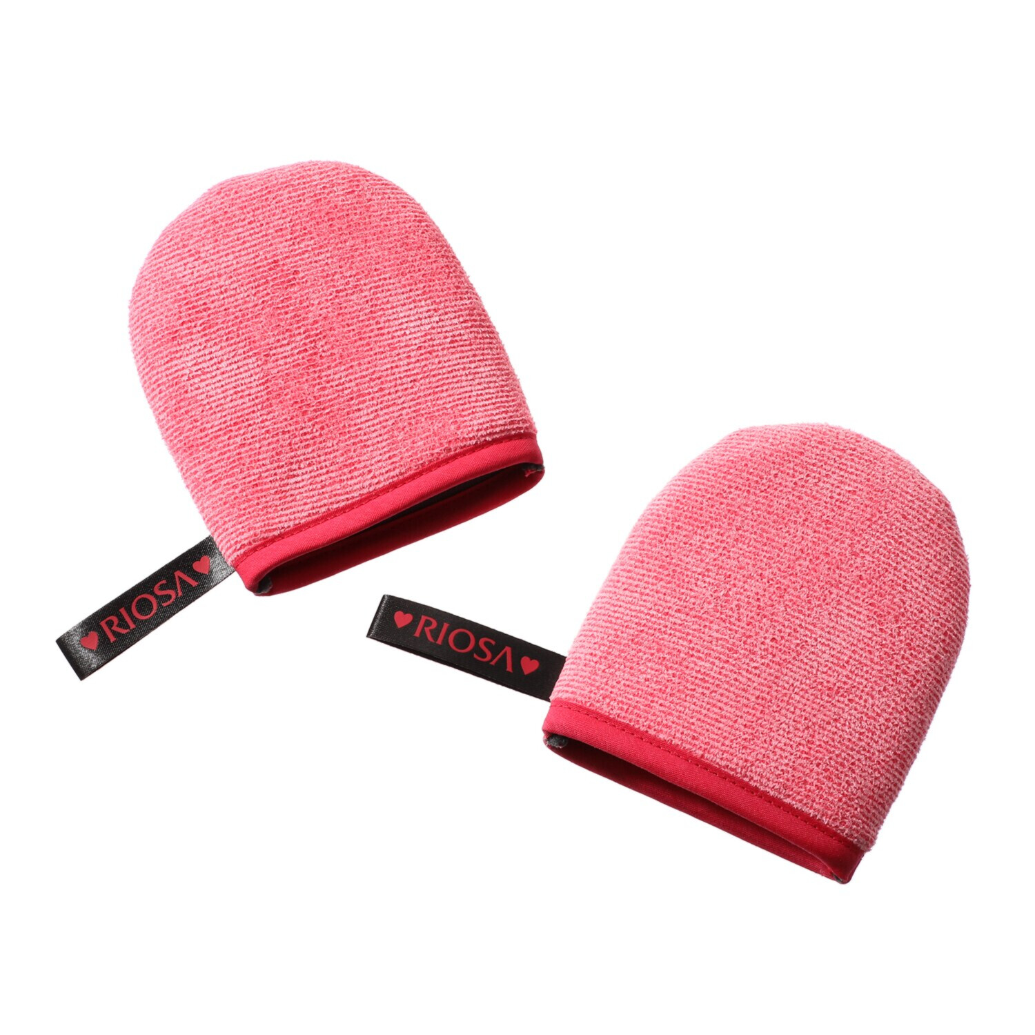 リオッサ ダブルフェイスミトンで 毛穴の汚れを落として つるつるピカピカ肌に！ フェイス用肌磨きミトン グランデ２個セット