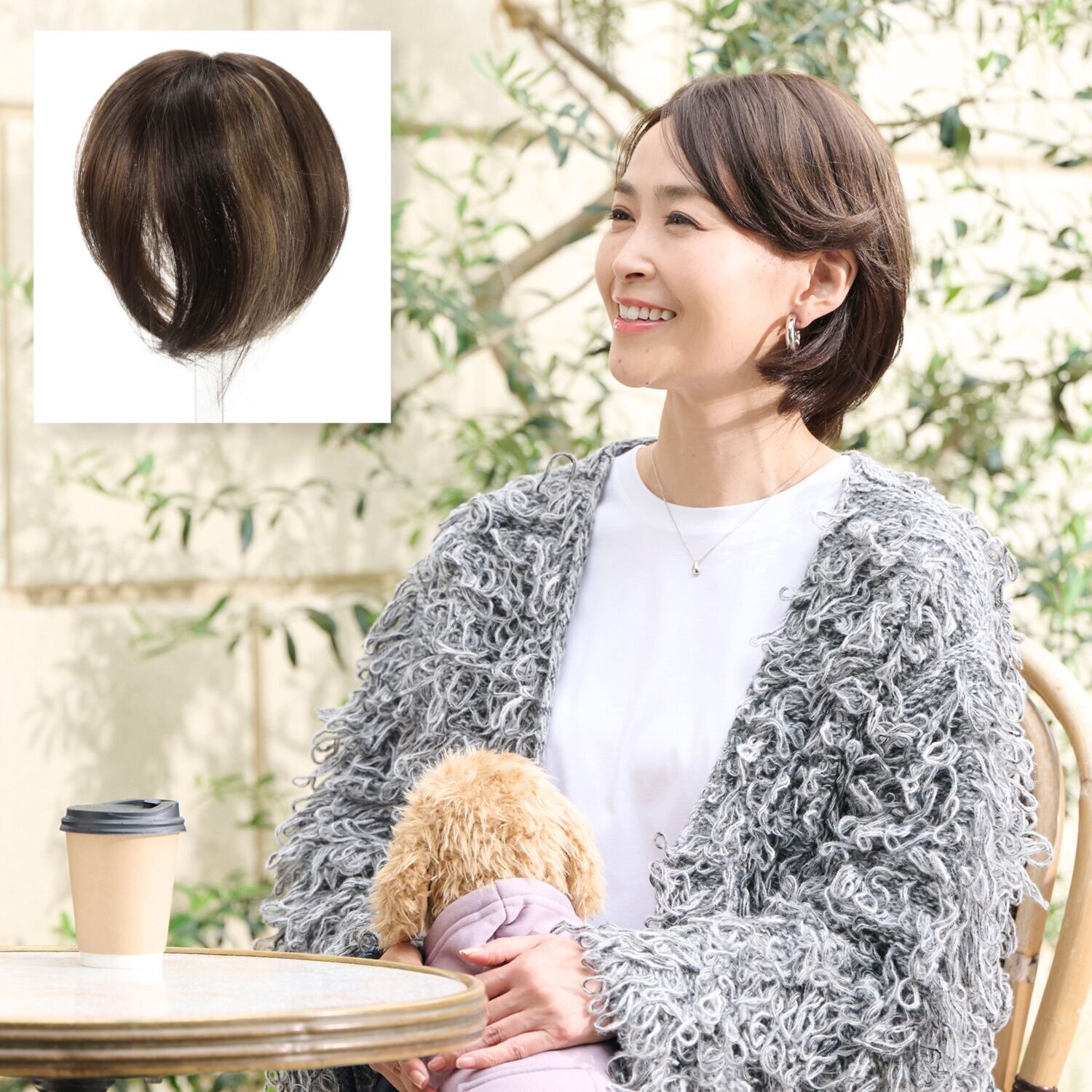 アートネイチャー　ＪＯ オールハンドメイドで 本物のような頭皮と ふんわりトップを実現 トップウィッグ リアモア