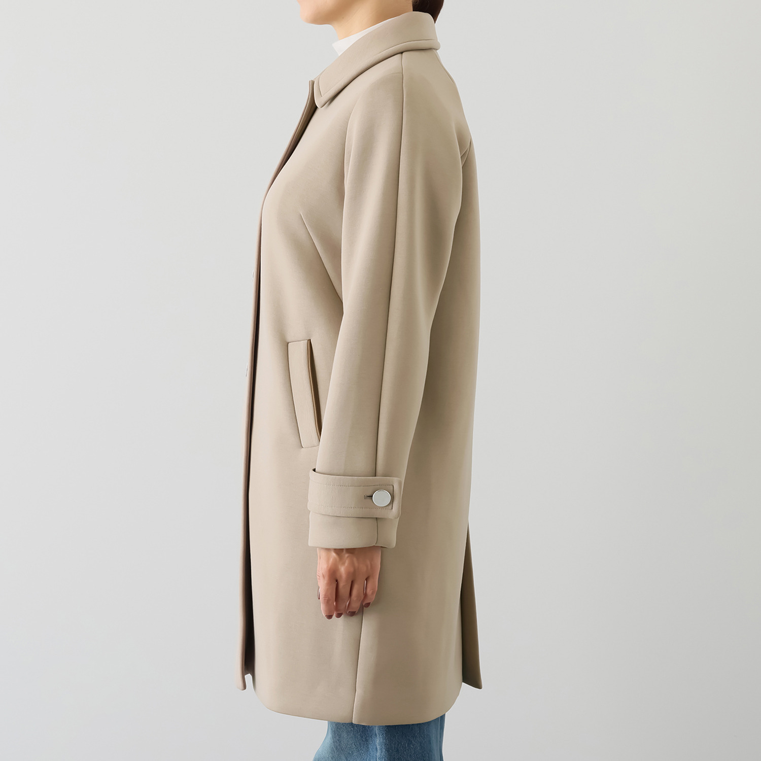 アンリック　オー　ブルー ソフトダンボール スタイリッシュ ステンカラーコート