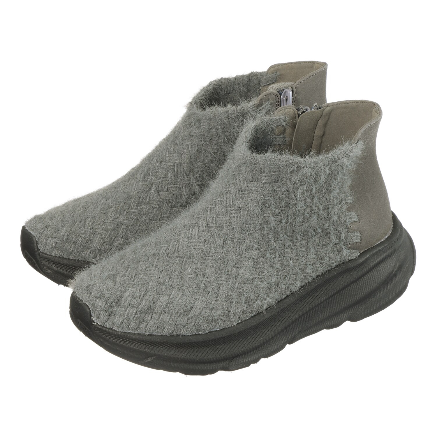 ゴムゴム ブランド誕生１０周年 新素材！　洗える ふわもこゴムメッシュ 厚底ショートブーツ