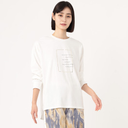 エピデミーク 箔プリント ロングＴシャツ