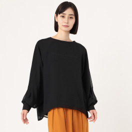 エピデミーク シフォン重ね ラグランスリーブ プルオーバー