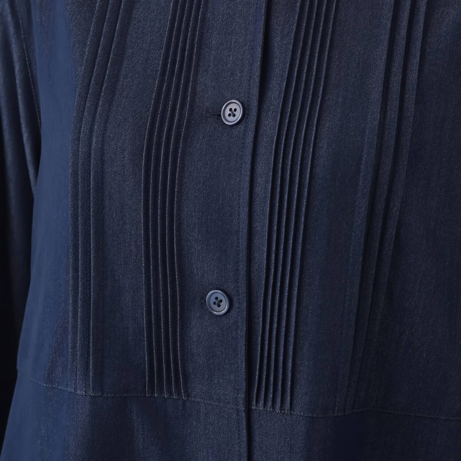 ダジュール デニム調 フードデザインコート