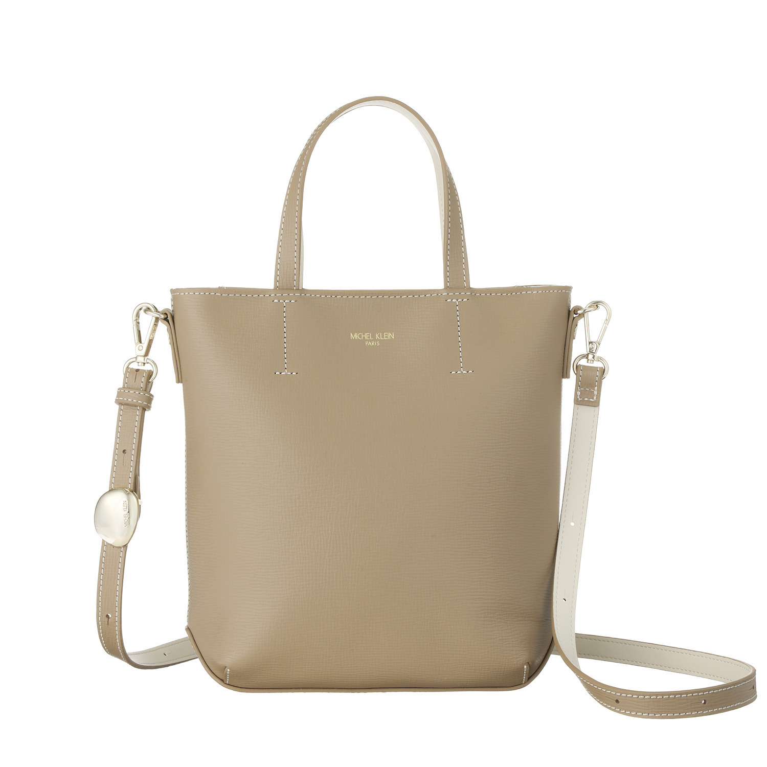 ミッシェル　クラン はっ水 牛革シュリンク型押し ２ウェイハンドバッグ