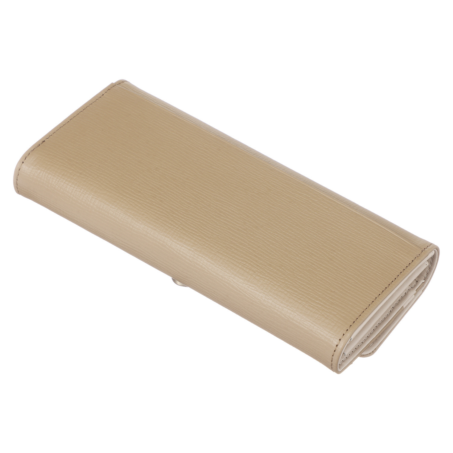 ミッシェル　クラン はっ水 牛革シュリンク型押し ストーンデザインホック式 長財布