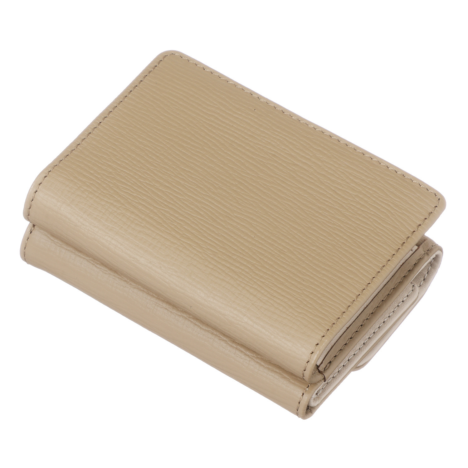 ミッシェル　クラン はっ水 牛革シュリンク型押し ストーンデザインホック式 二つ折り財布