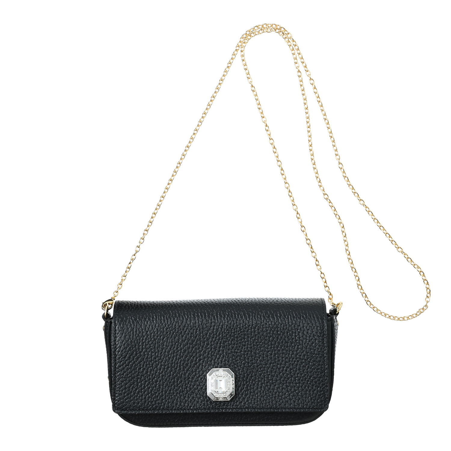 エーディーエムジェイ 牛革シュリンク型押し ２ウェイ ミニショルダーバッグ