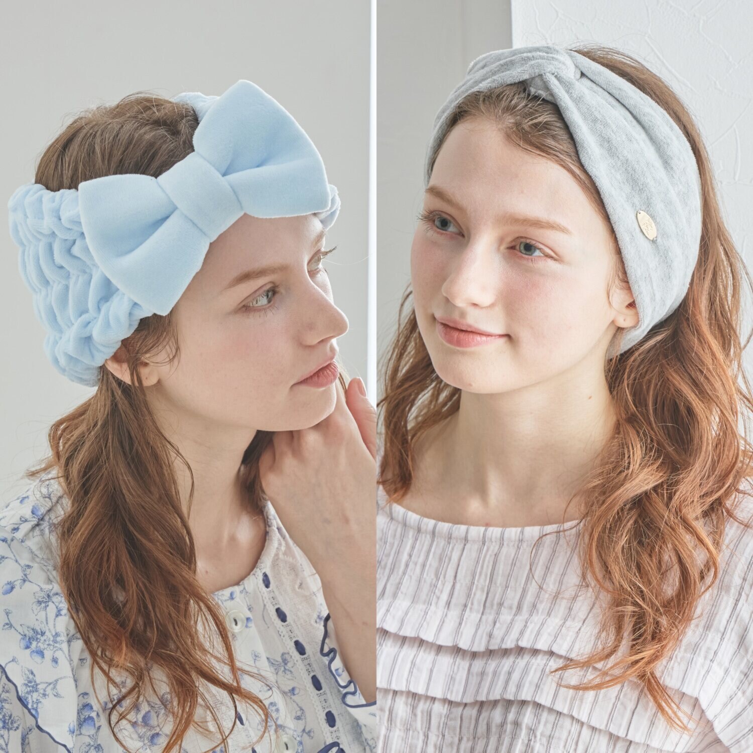 ナルエー コットンベロア ヘアバンド２個セット