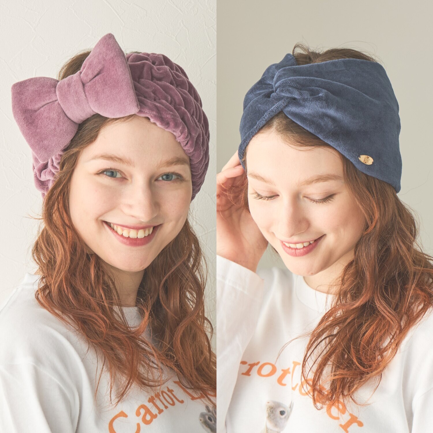ナルエー コットンベロア ヘアバンド２個セット