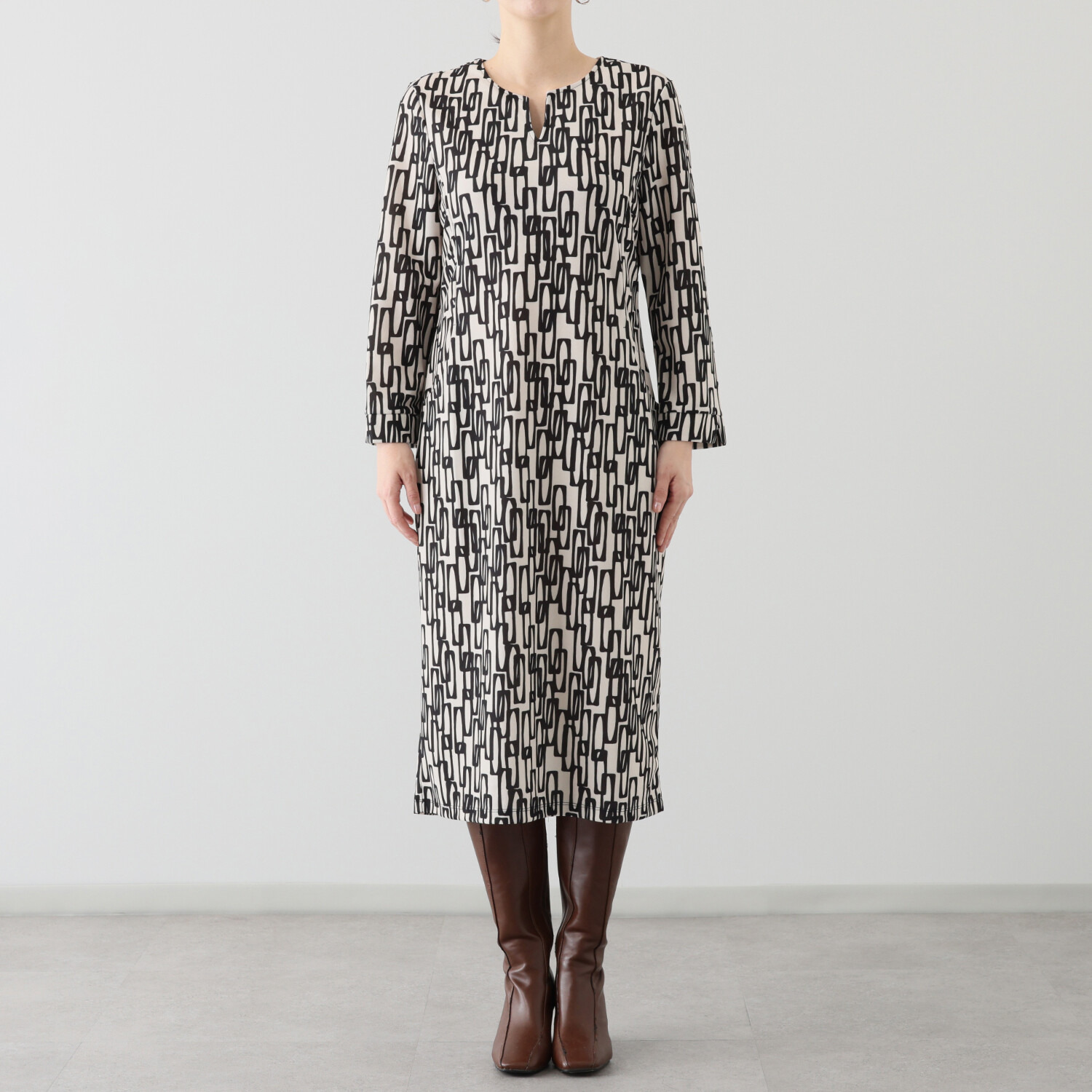 レイメイヤーズ イタリア製 プリントワンピース