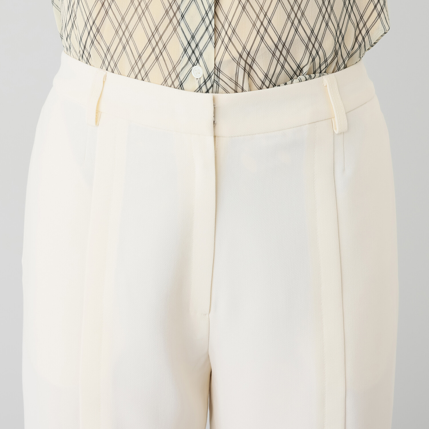 マダムヒロコ ダブルジョーゼット センターベンツパンツ