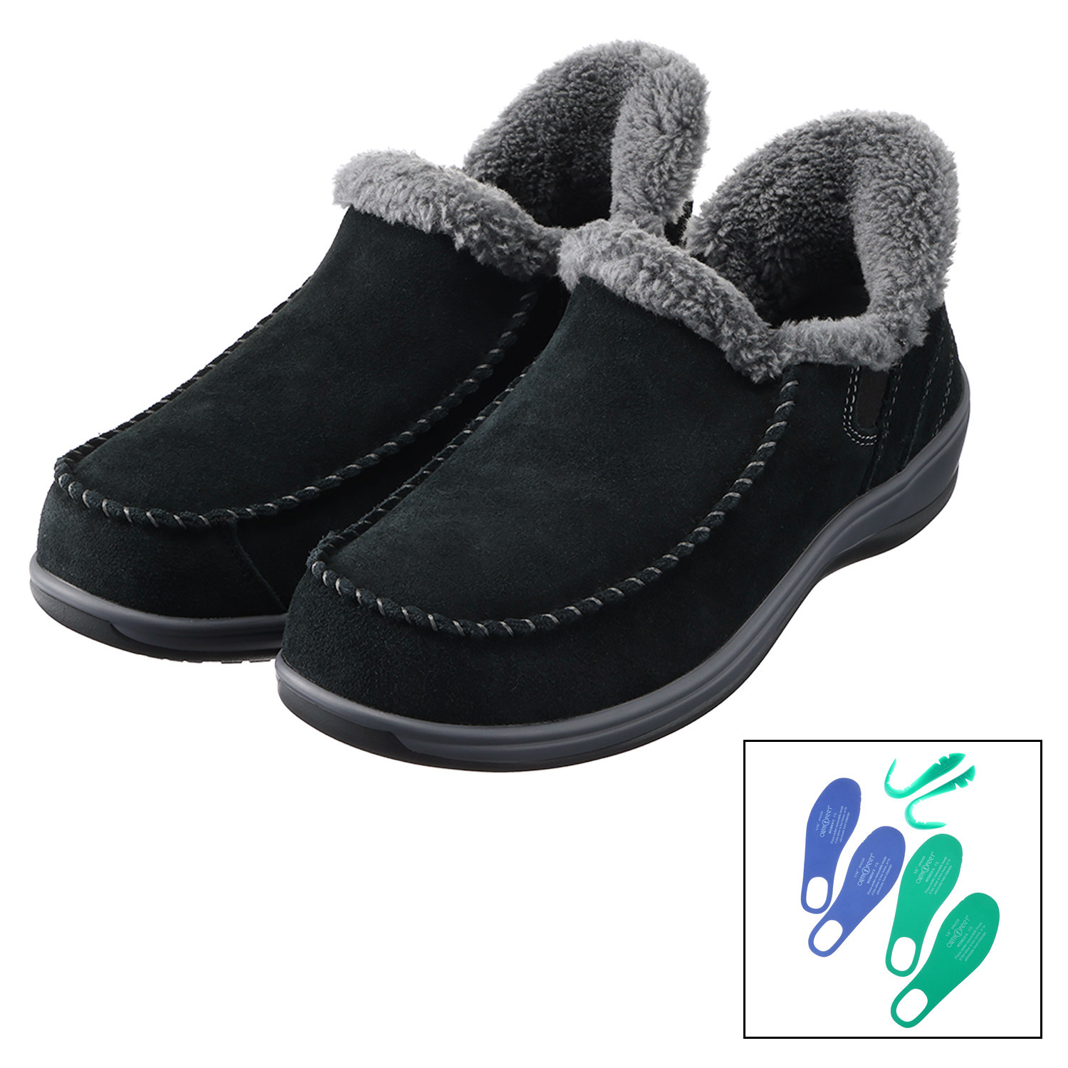 オーソフィート はっ水・防滑・着脱簡単！ 牛革スエード ショートブーツ＜ロリン＞