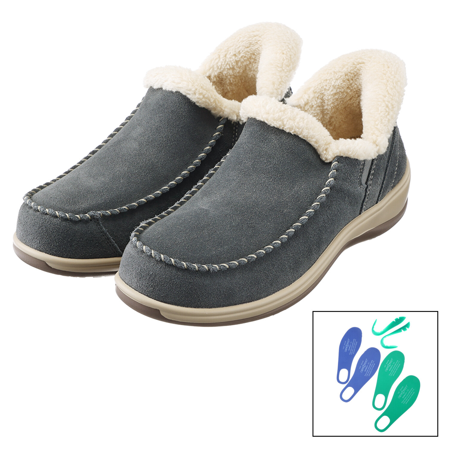 オーソフィート はっ水・防滑・着脱簡単！ 牛革スエード ショートブーツ＜ロリン＞