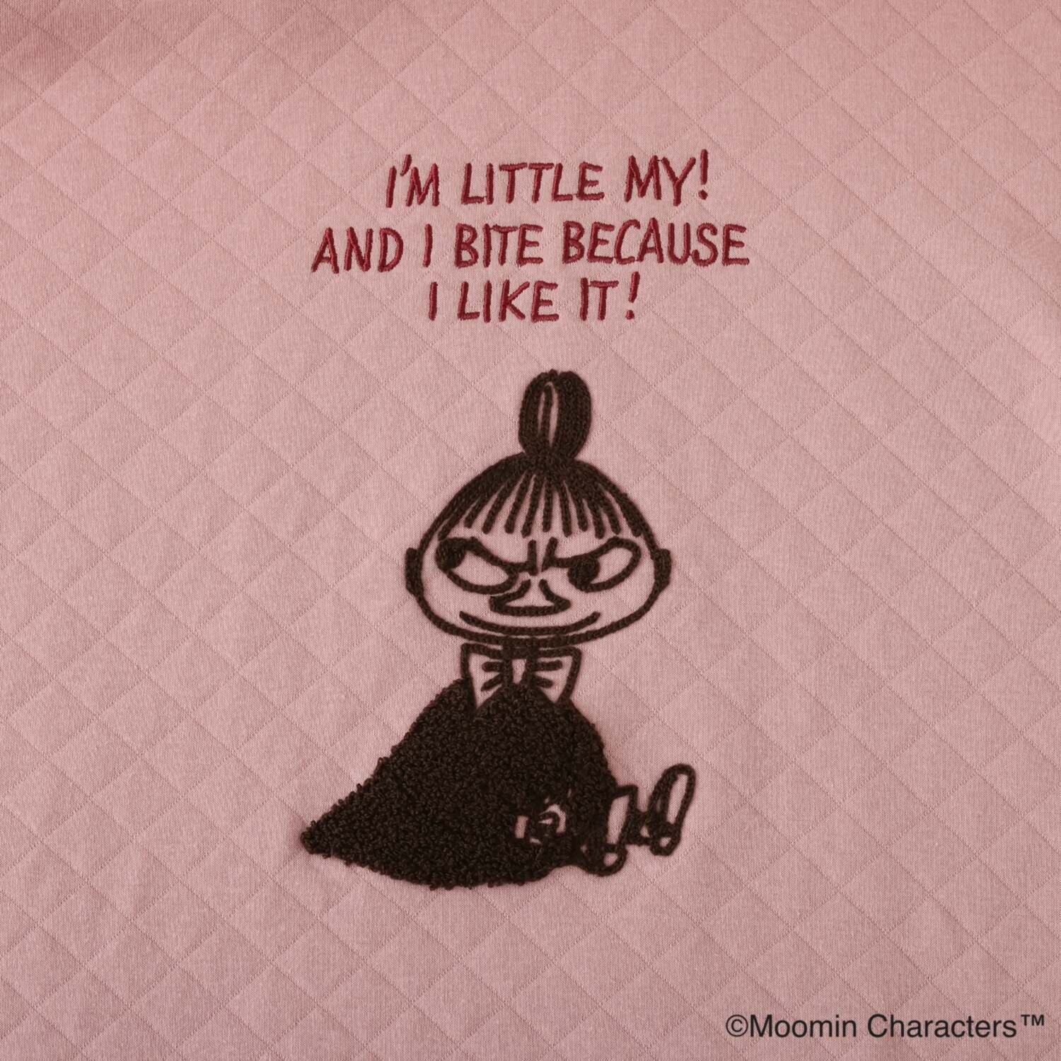 ムーミン サガラ刺しゅう入り ふんわりキルト素材の ルームウェア上下セット