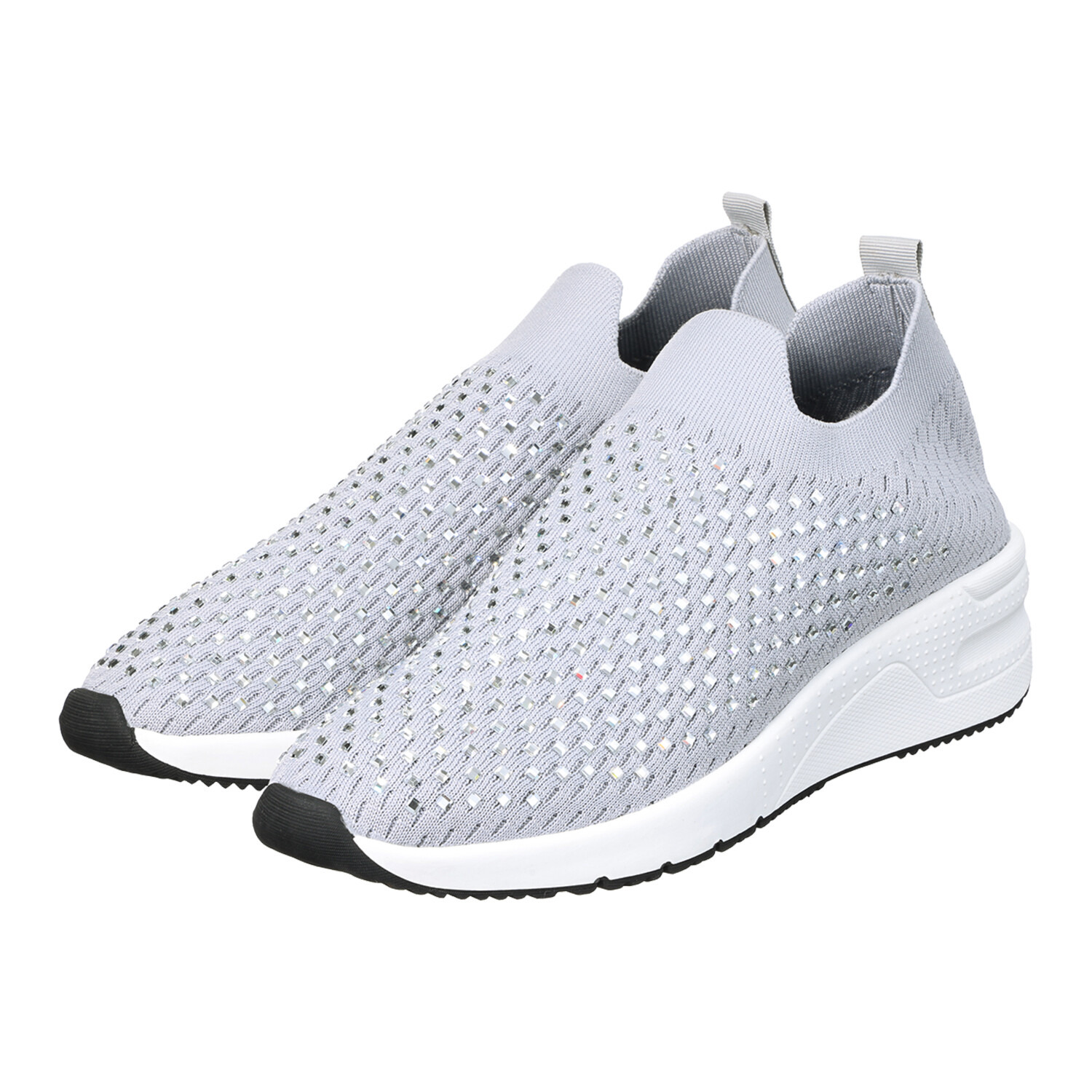 モルティ スクエアカット スパークルビジュウ ニットスニーカー