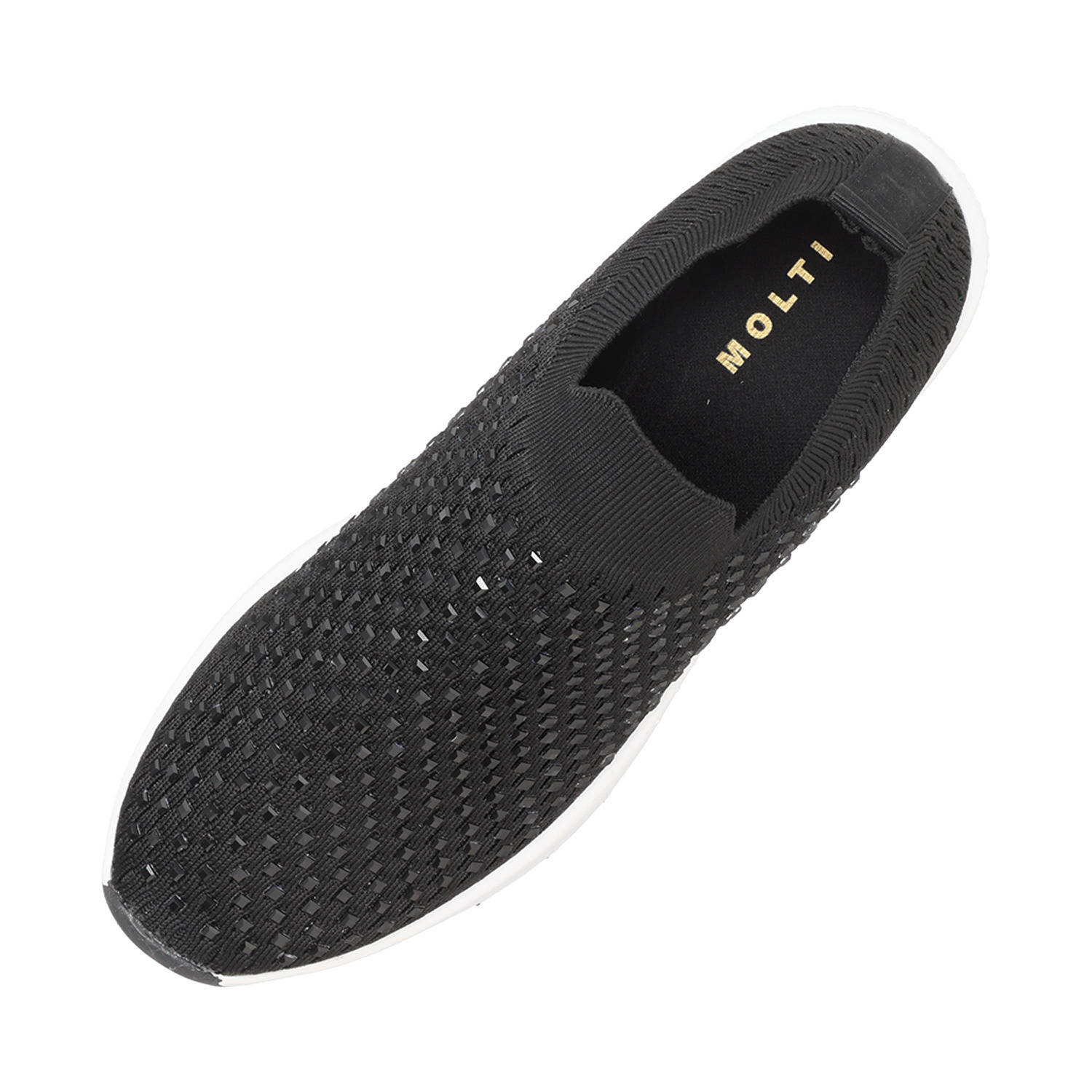 モルティ スクエアカット スパークルビジュウ ニットスニーカー