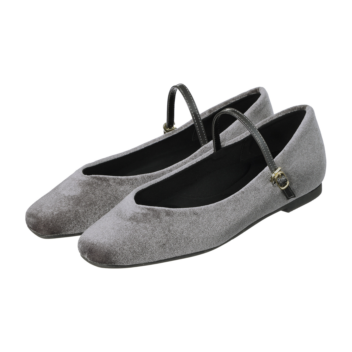 モルティ ベロア メリージェーンパンプス