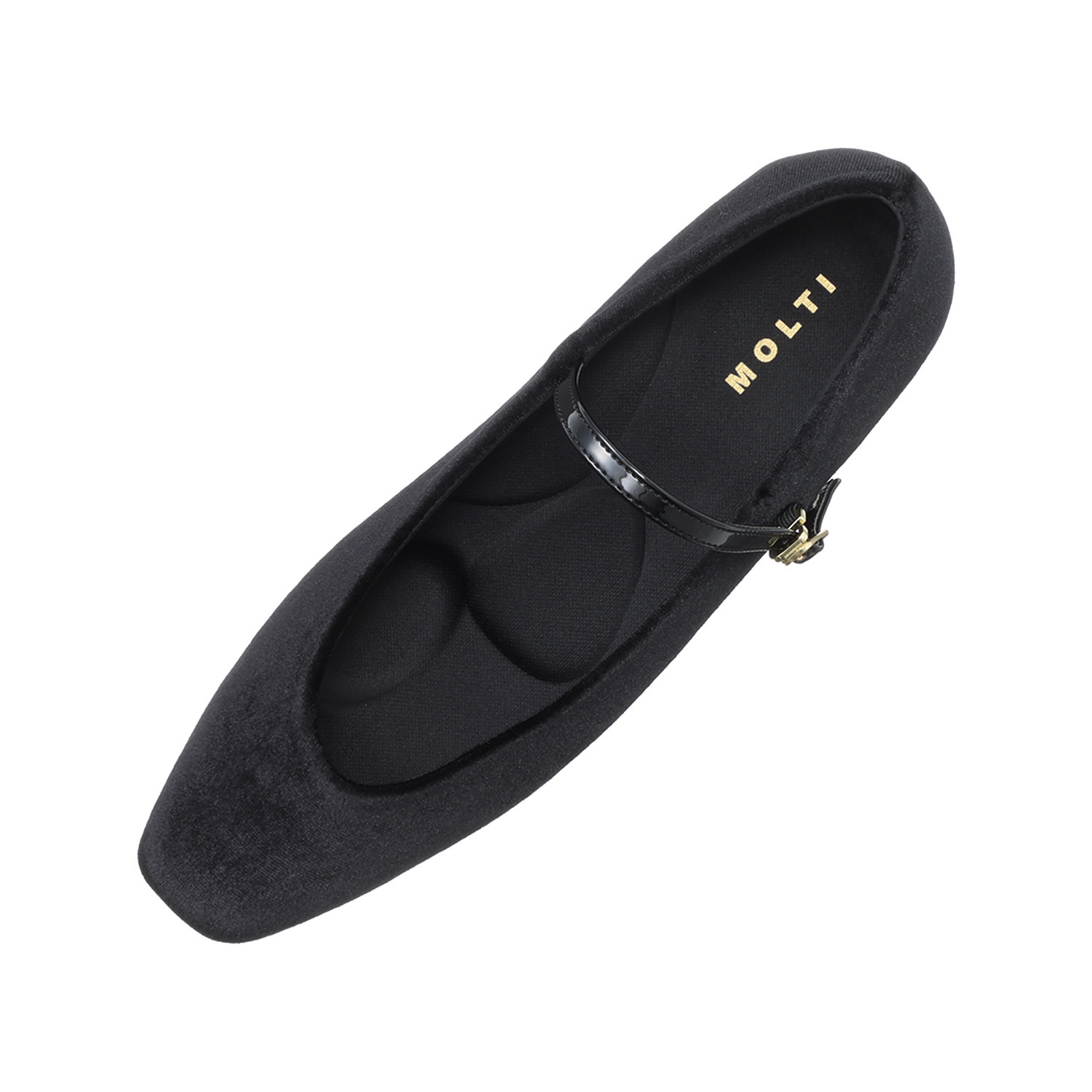 モルティ ベロア メリージェーンパンプス