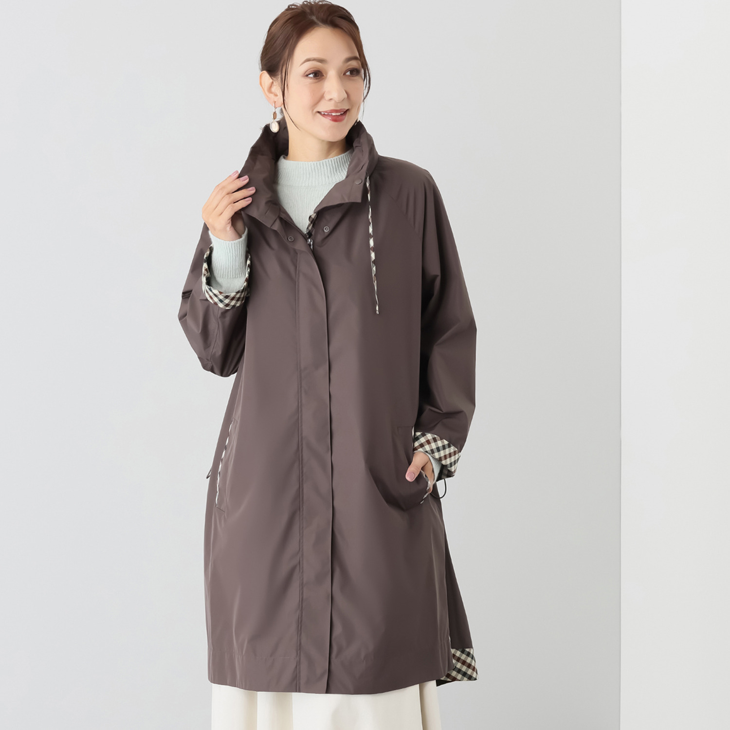 アクアスキュータム 防水・はっ水・防風 全天候型 ポケッタブルモッズコート