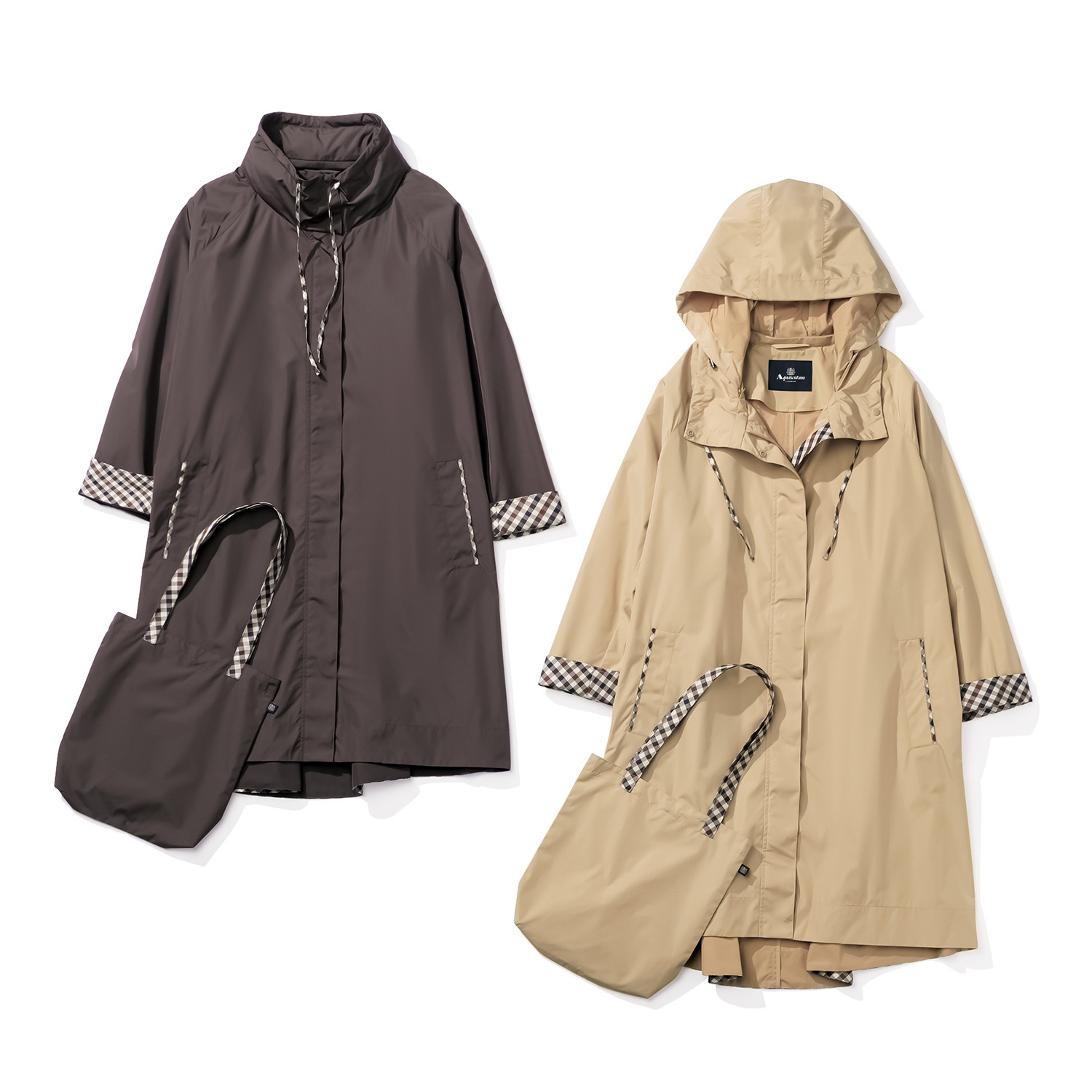 アクアスキュータム 防水・はっ水・防風 全天候型 ポケッタブルモッズコート