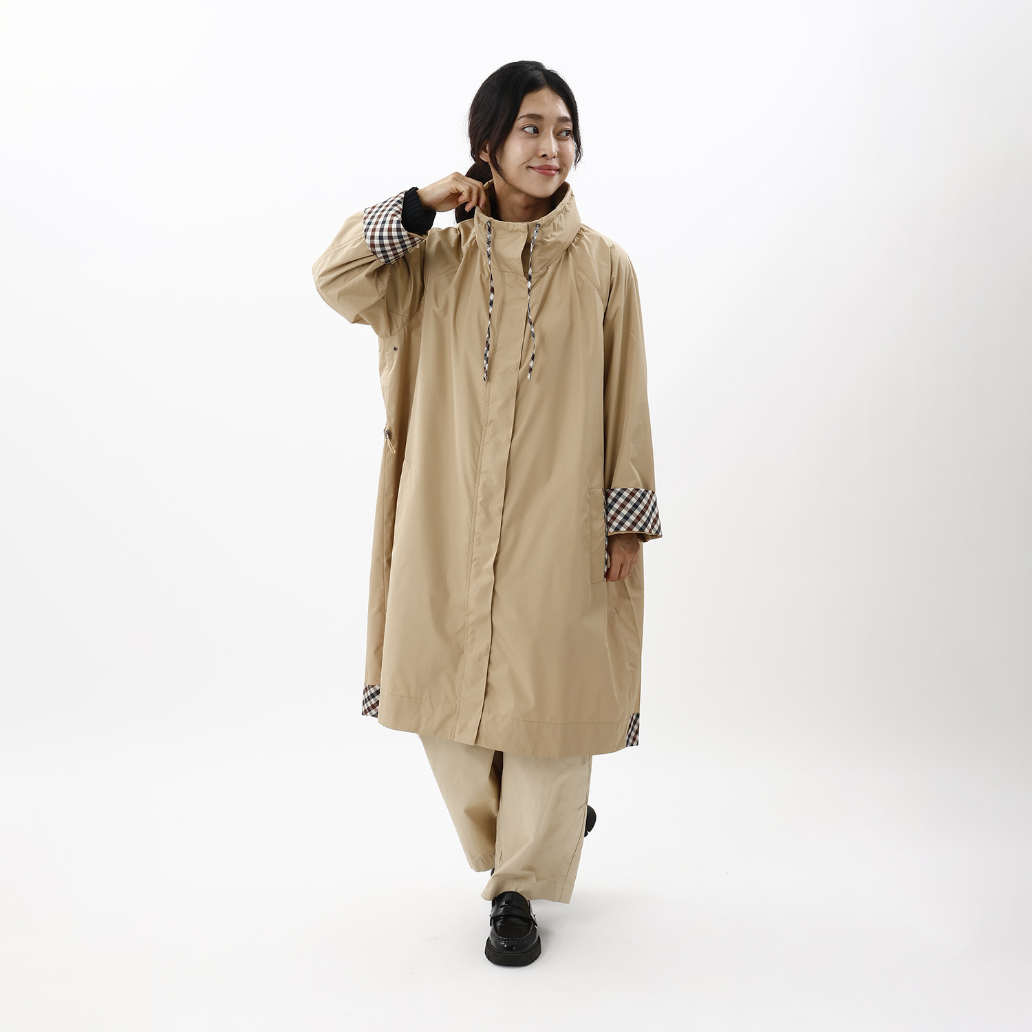 アクアスキュータム 防水・はっ水・防風 全天候型 ポケッタブルモッズコート