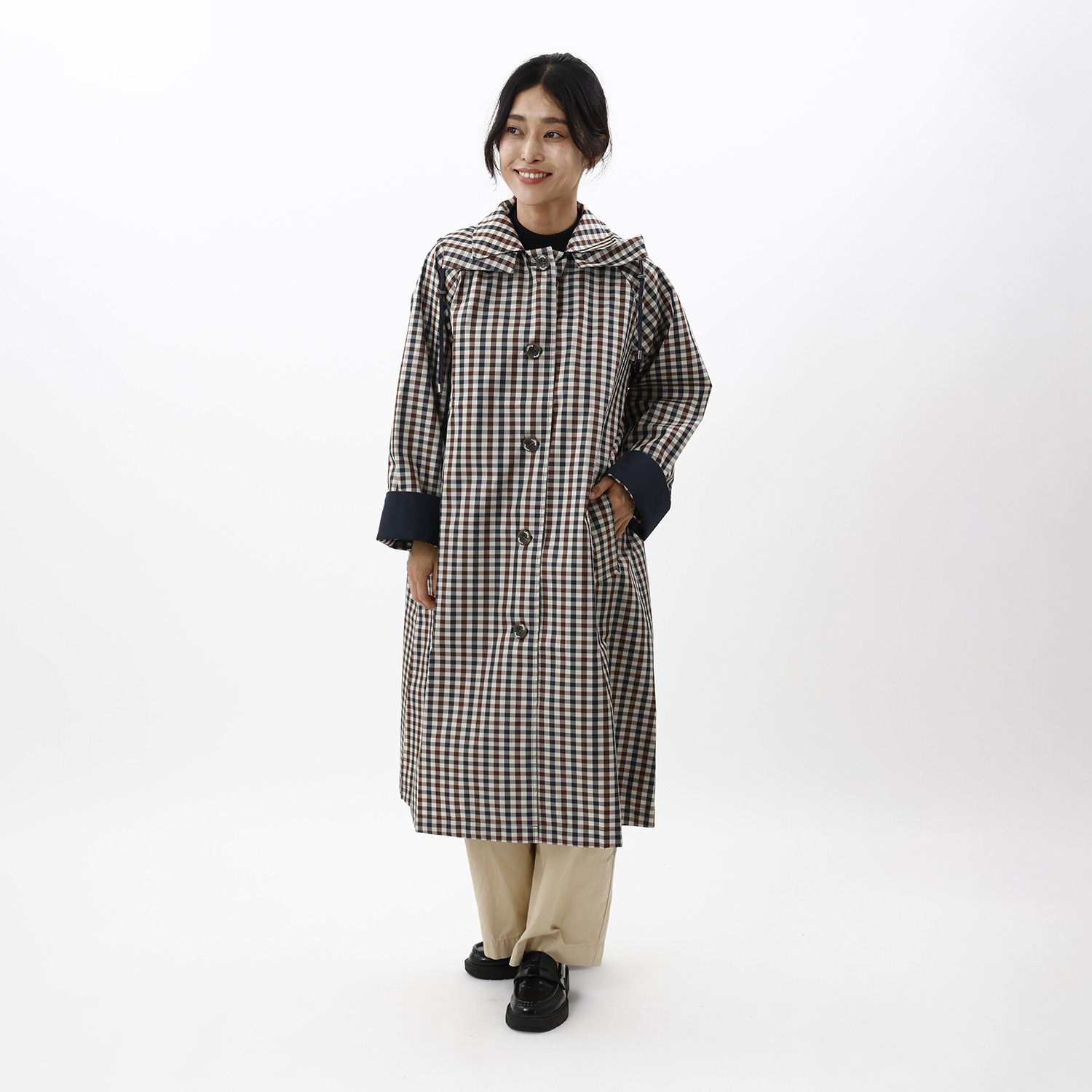 アクアスキュータム 防水・はっ水・防風 全天候型 ポケッタブル ステンカラーコート