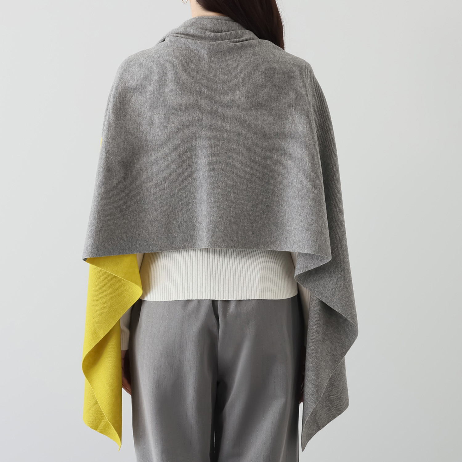 フーア バイカラー ニットストール