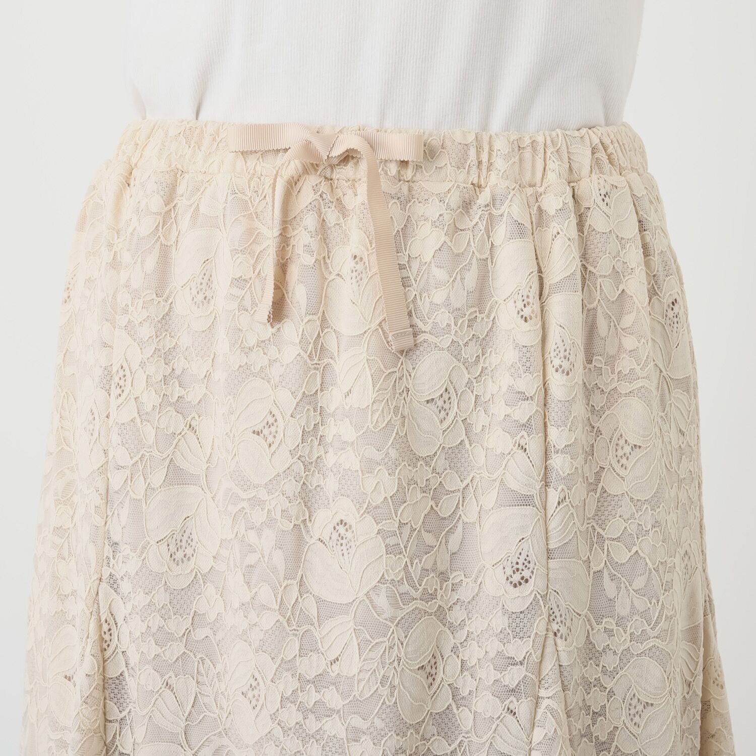 フーア レース ロングフレアースカート