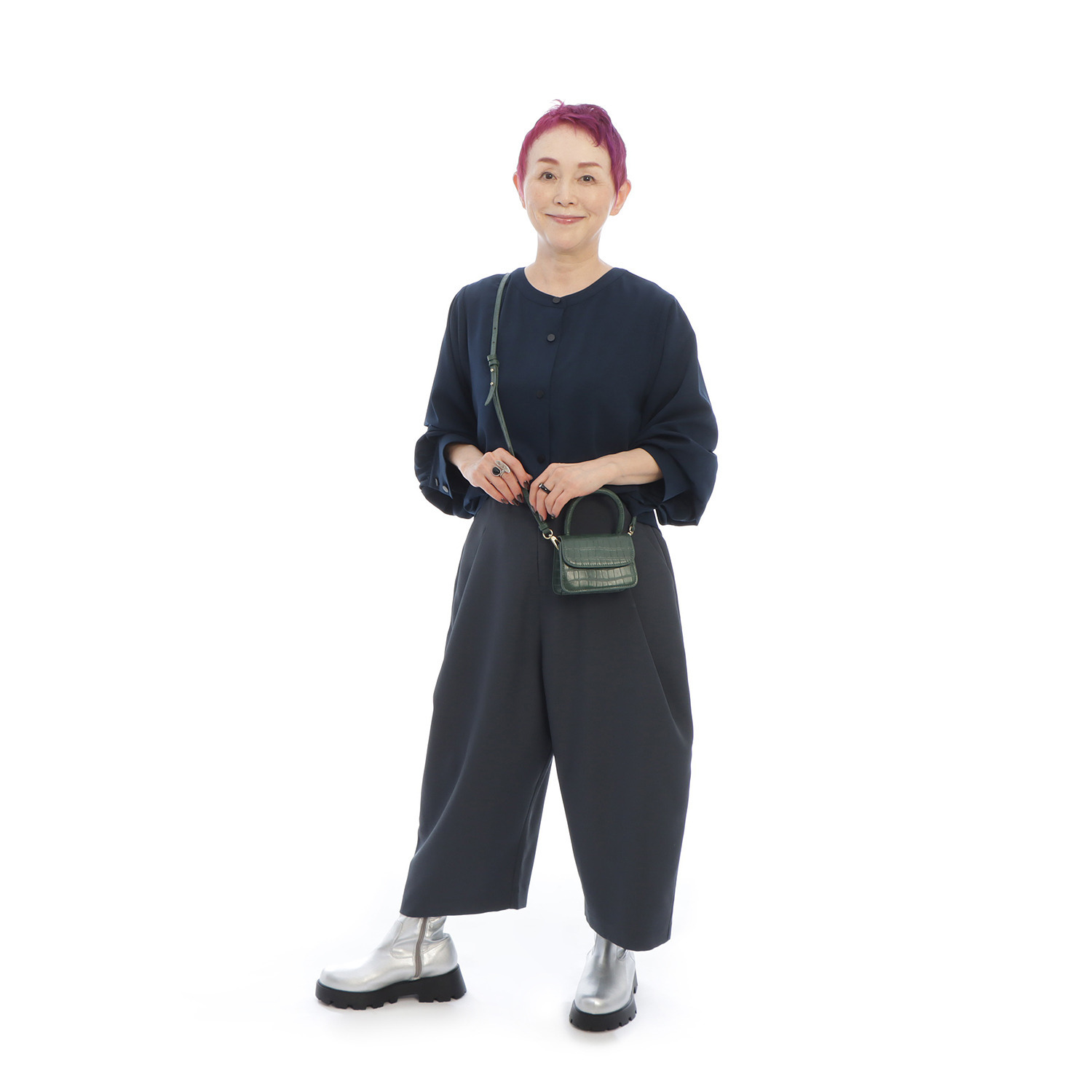 コモエリークローゼット タックで遊ぶ ボリュームスリーブ ２ウェイブラウス