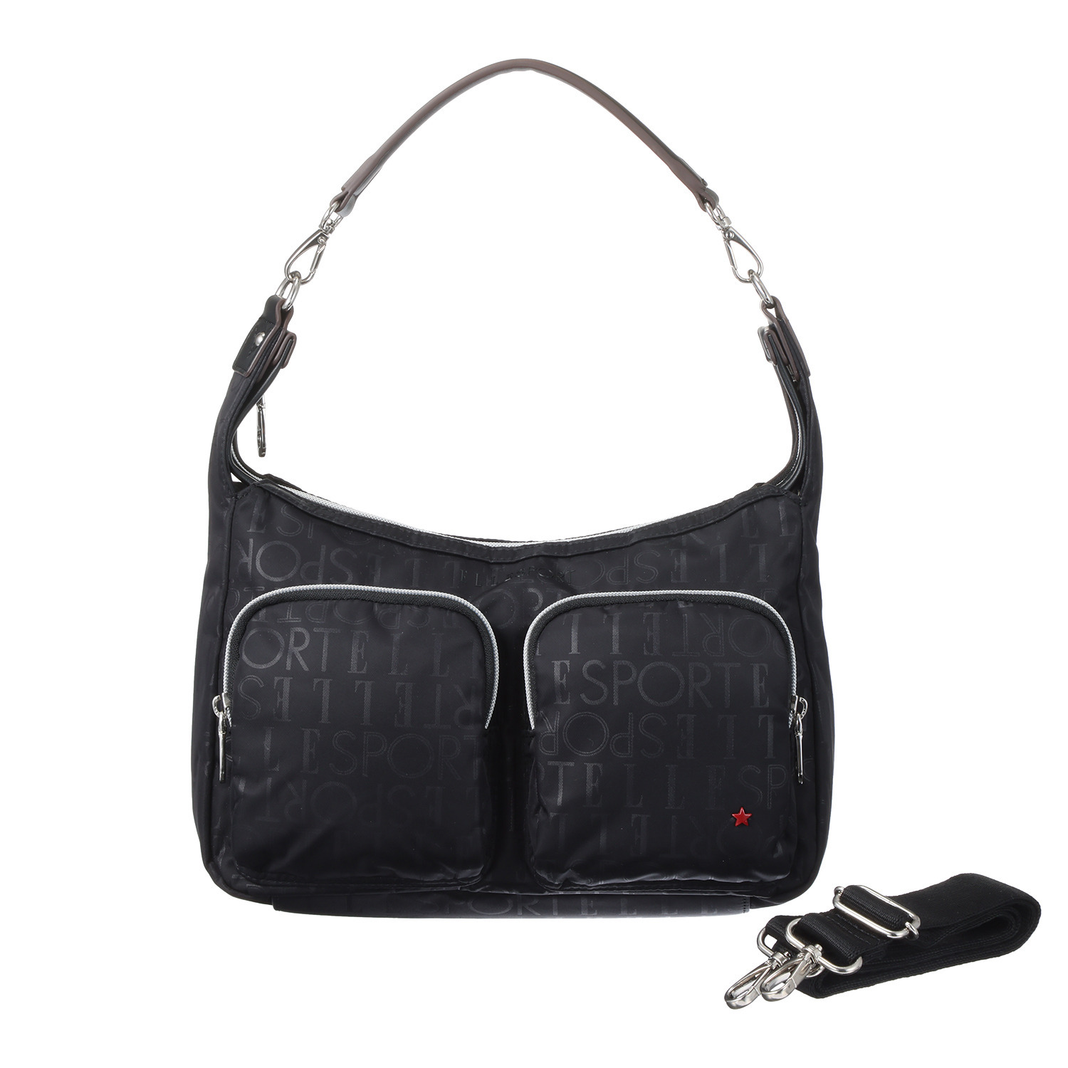 ＥＬＬＥ　ＳＰＯＲＴ 軽量　はっ水 ヒートエンボスナイロン ２ウェイショルダーバッグ