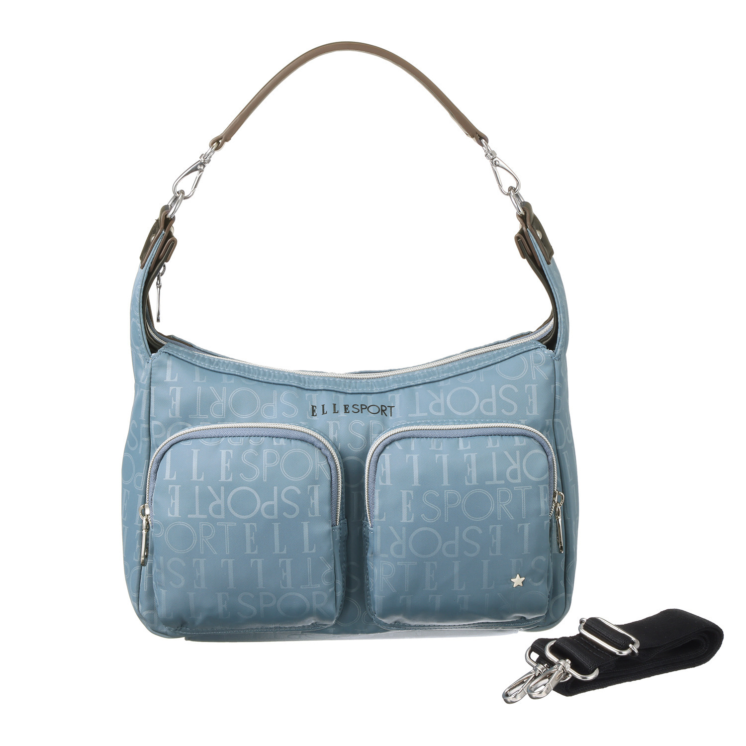 ＥＬＬＥ　ＳＰＯＲＴ 軽量　はっ水 ヒートエンボスナイロン ２ウェイショルダーバッグ